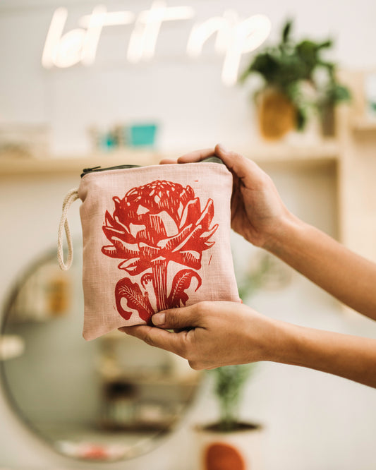 Artichoke Zippered Wristlet Pouch