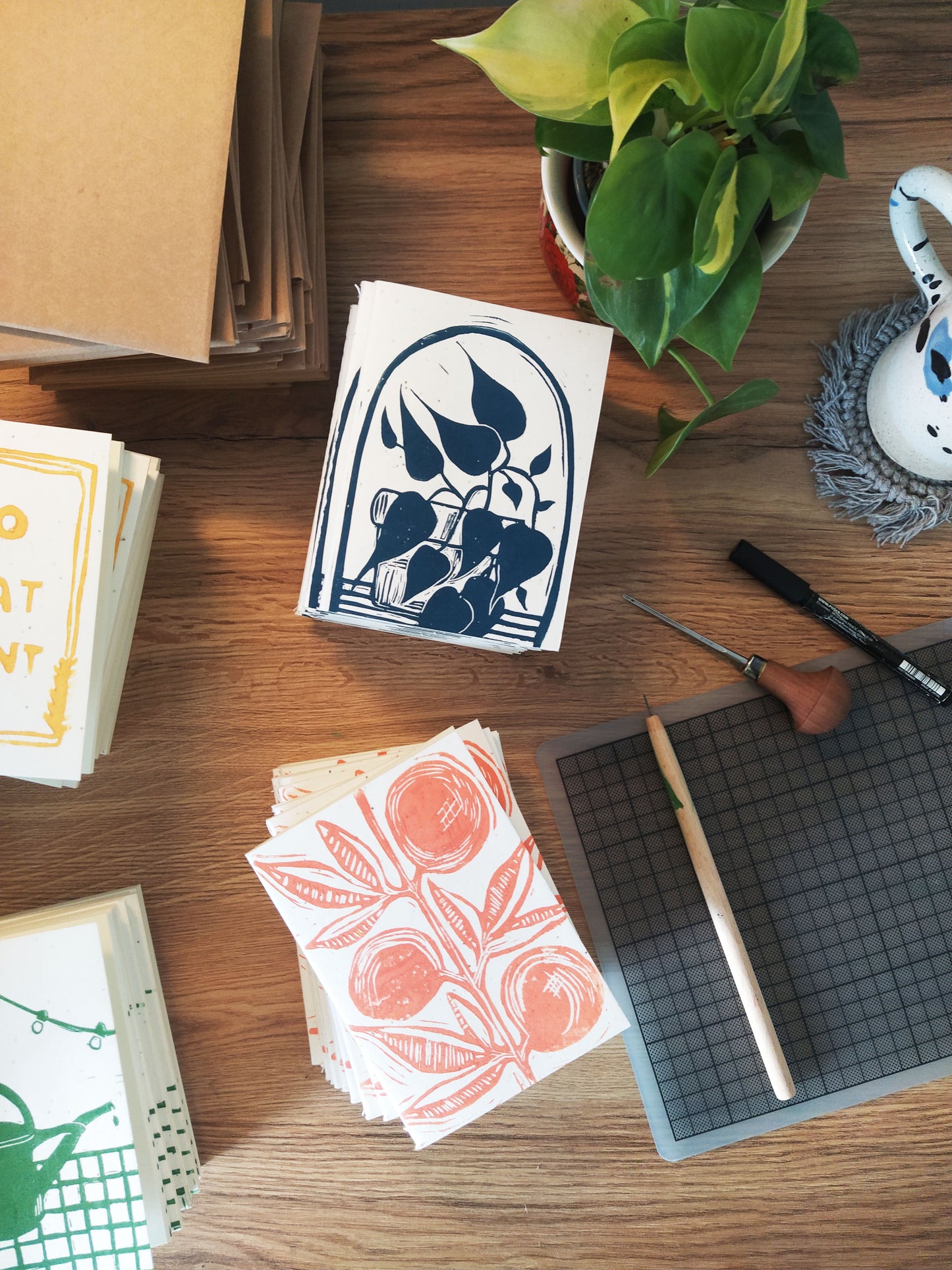 House Plant Print A6 Notebook