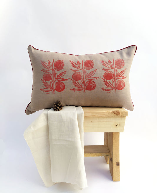Blockprinted Lumbar Pillow Cover