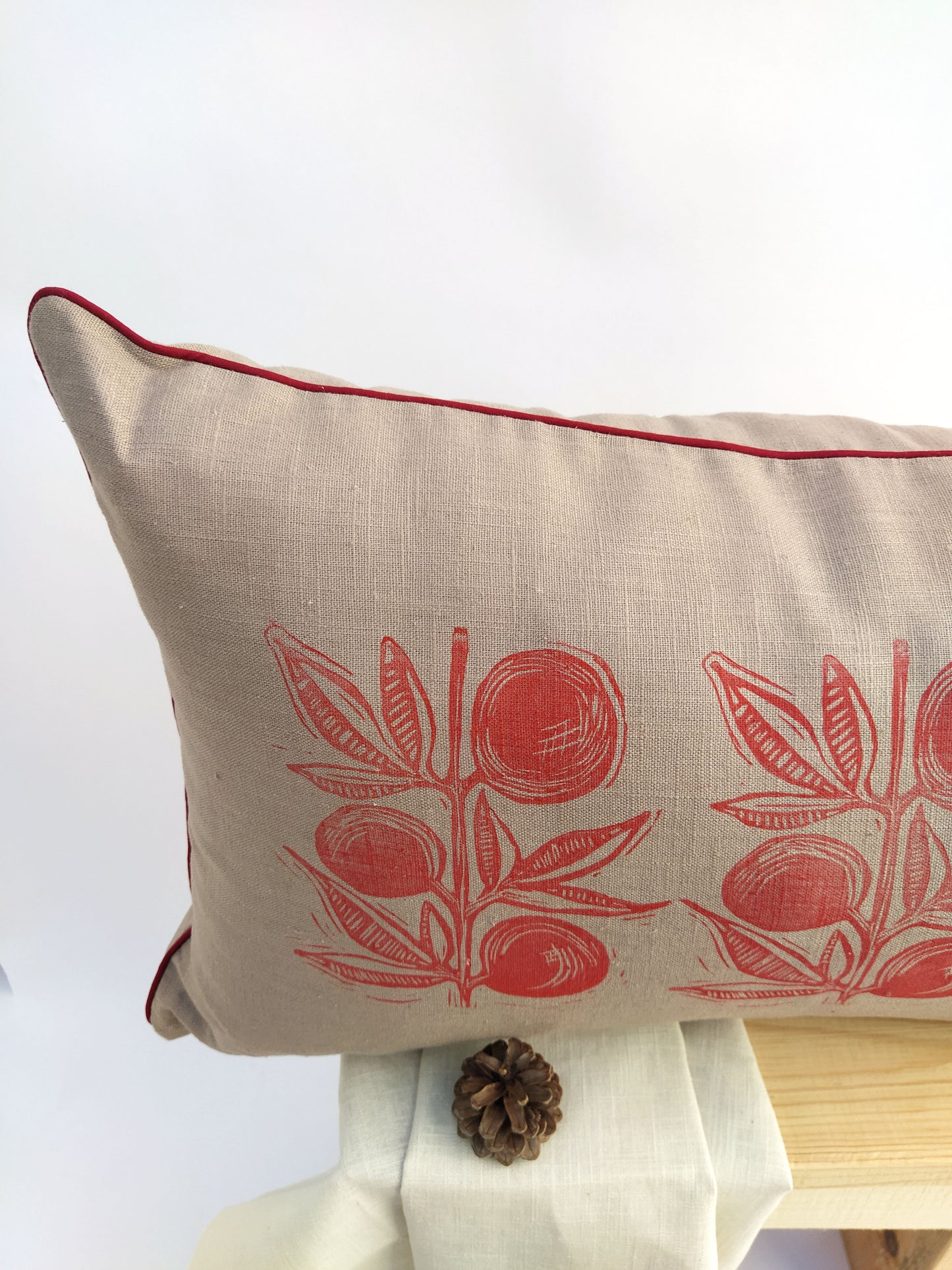 Blockprinted Lumbar Pillow Cover