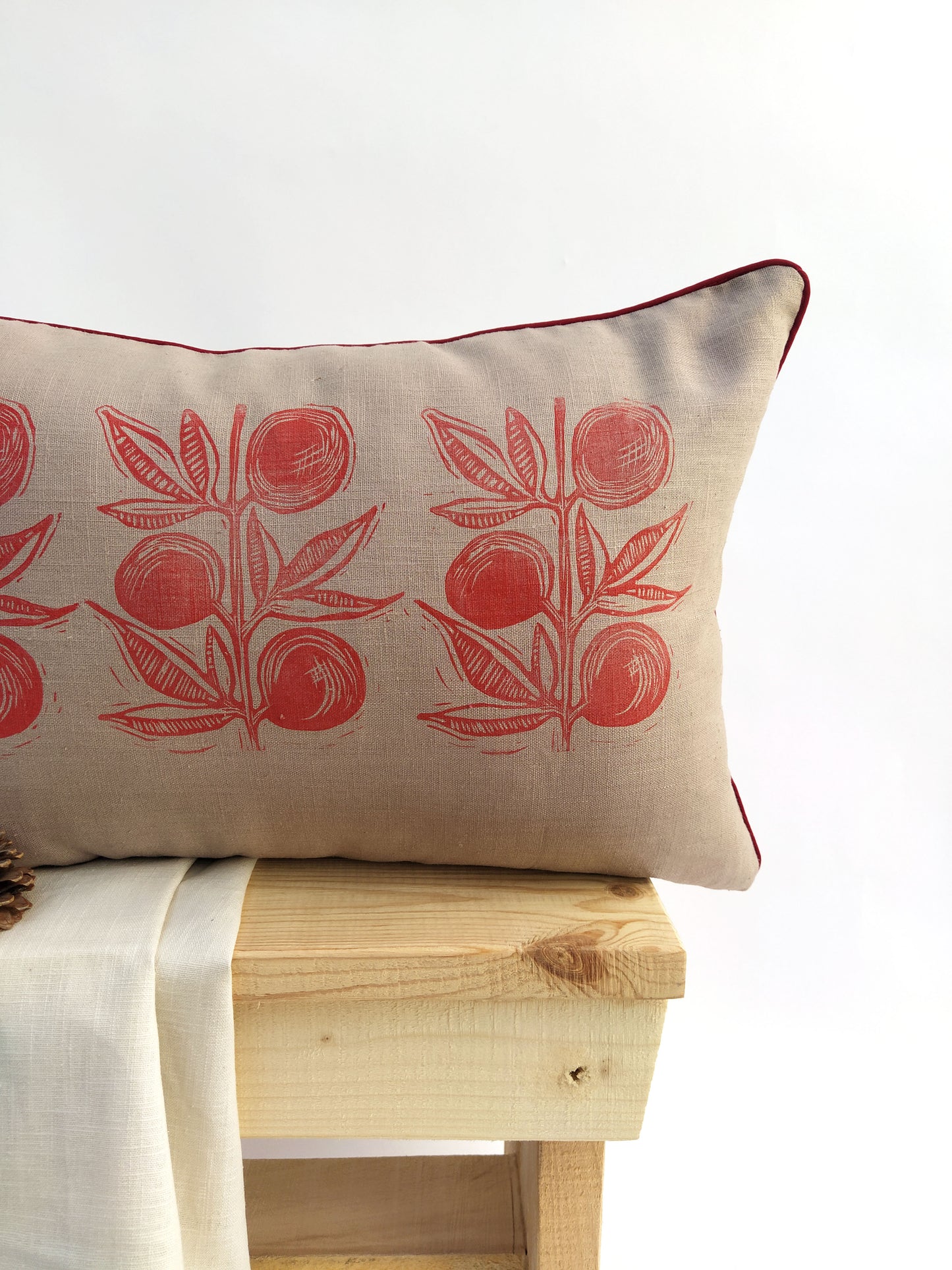Blockprinted Lumbar Pillow Cover