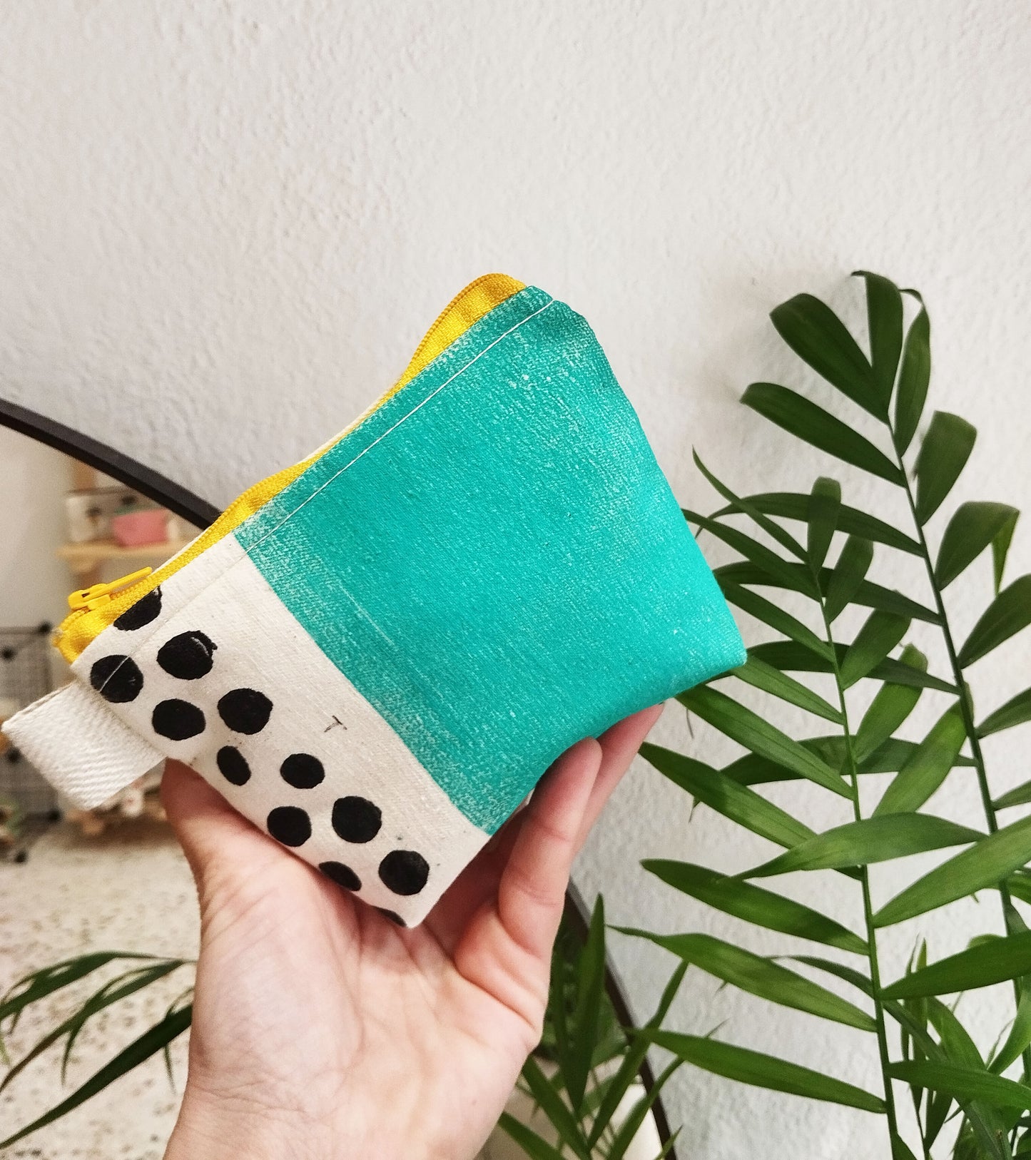 Teal Blue Zipper Pouch