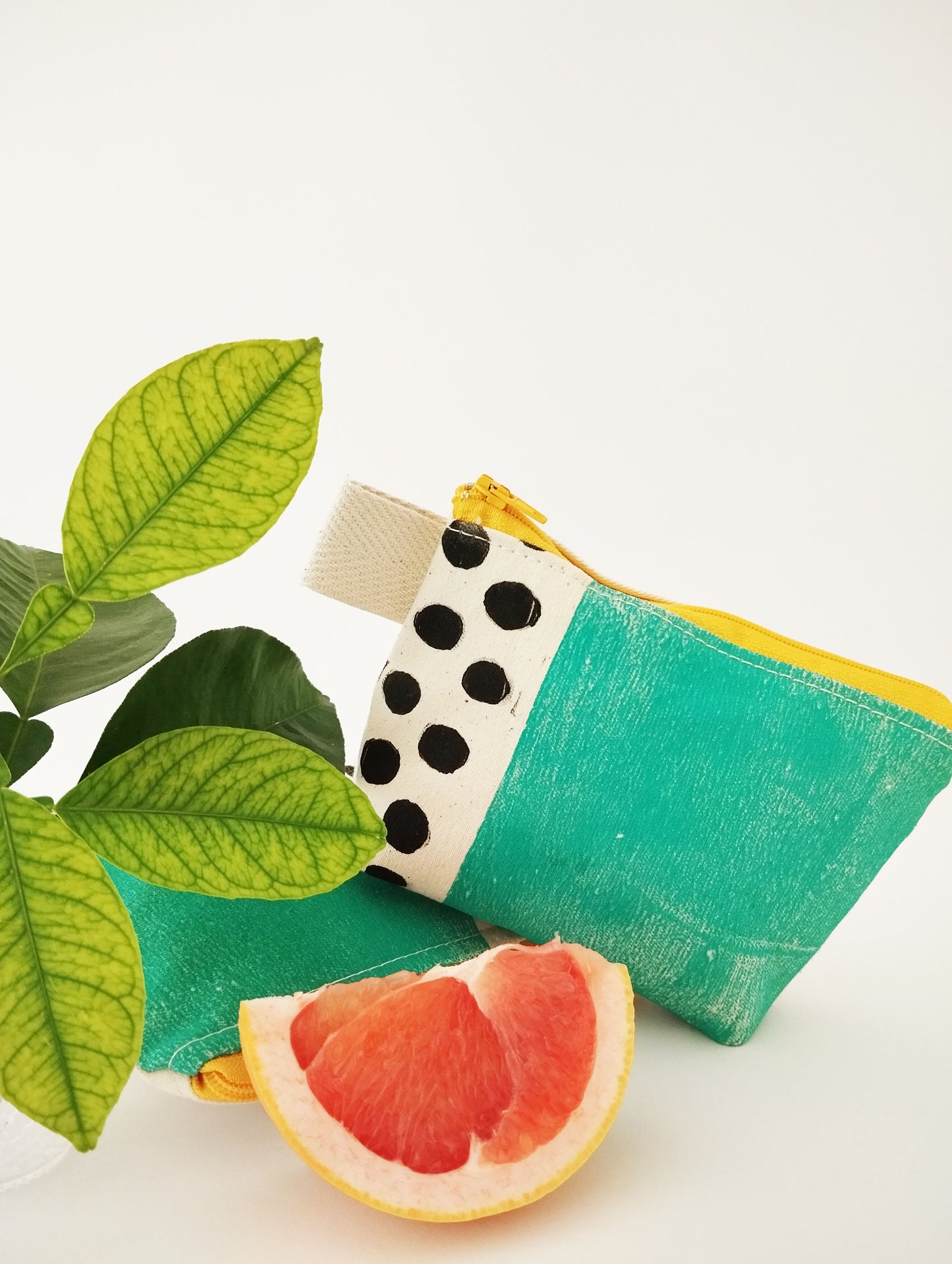 Teal Blue Zipper Pouch