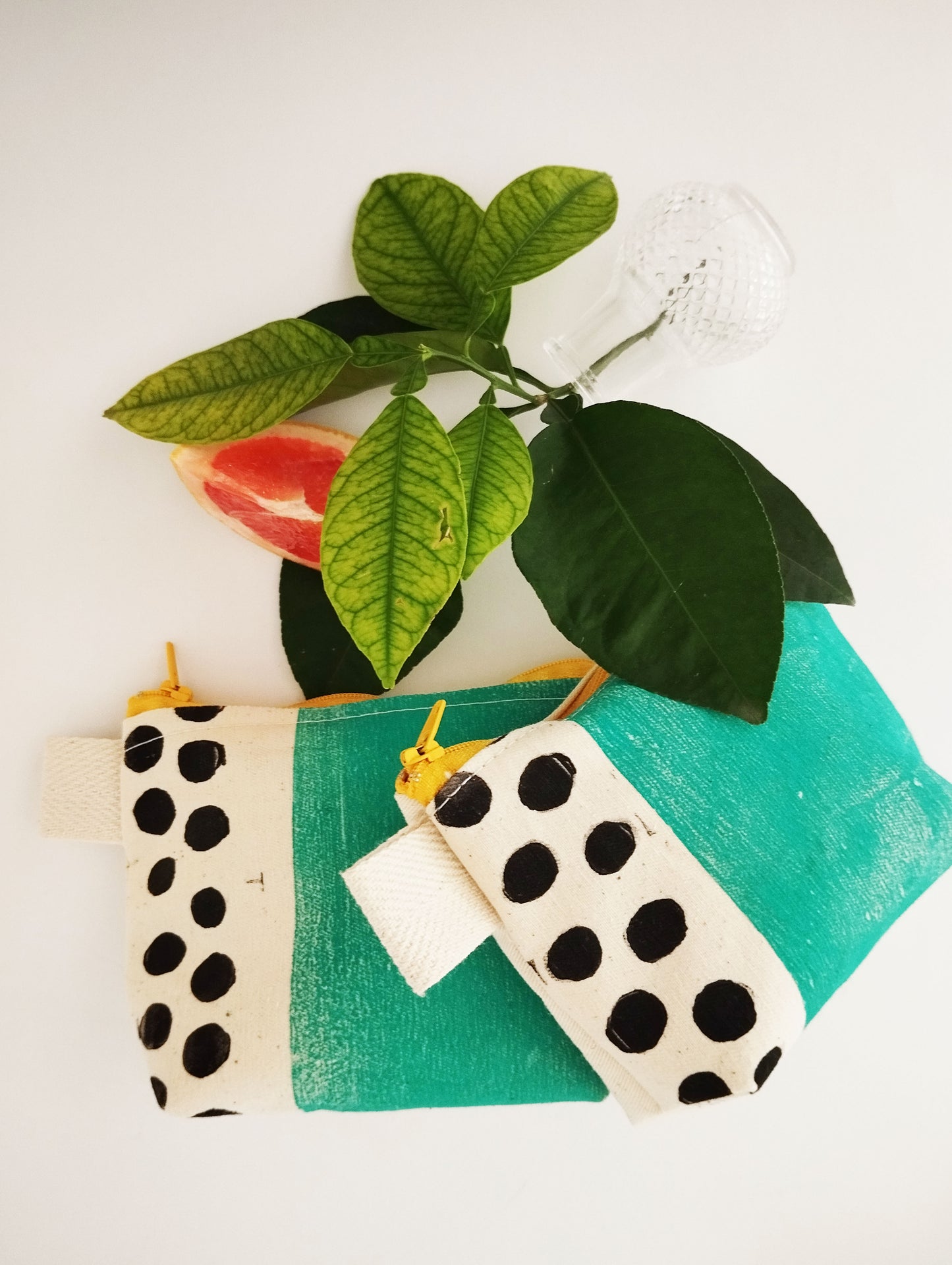 Teal Blue Zipper Pouch