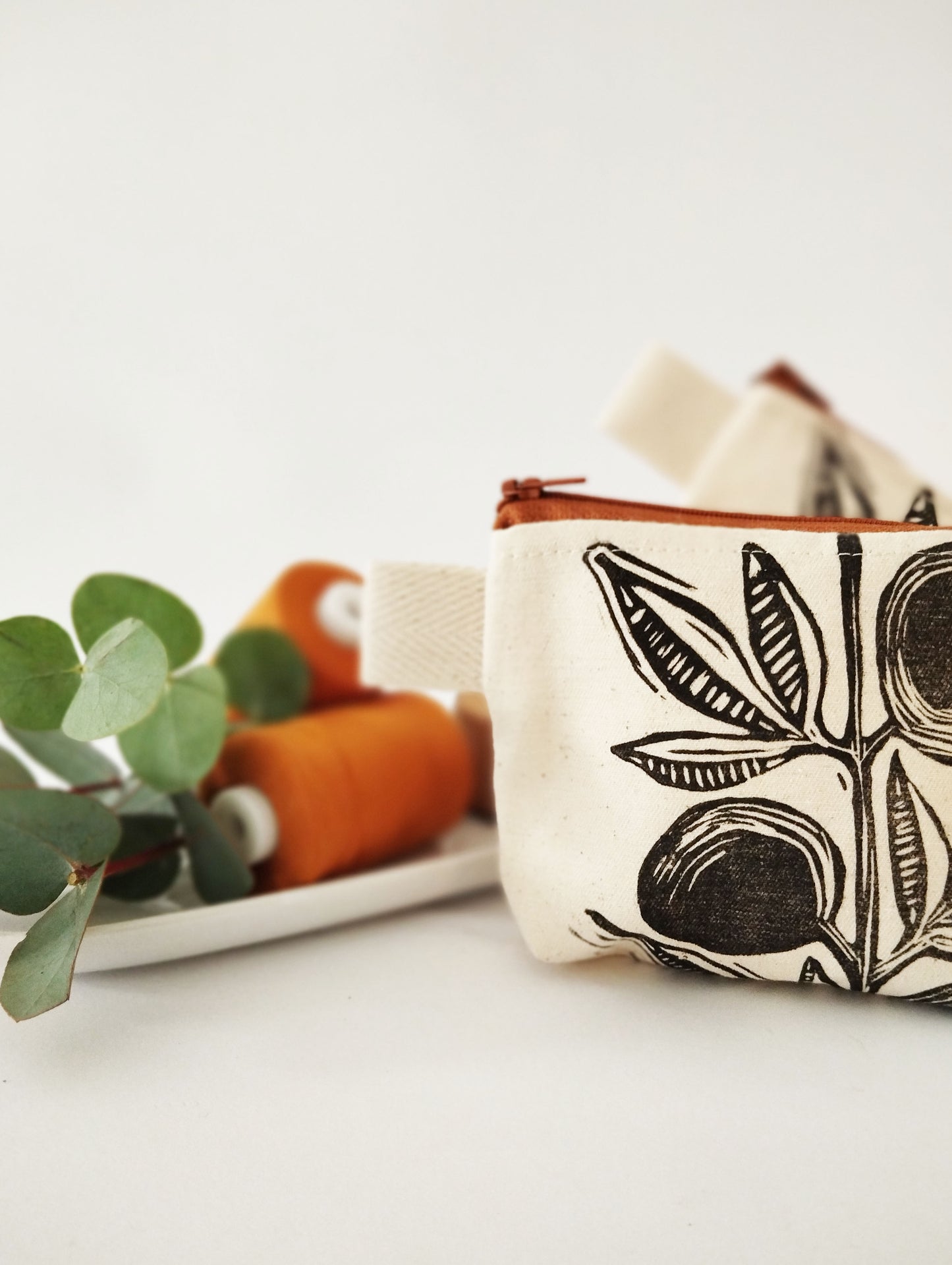 Abstract Flower Cosmetic Purse