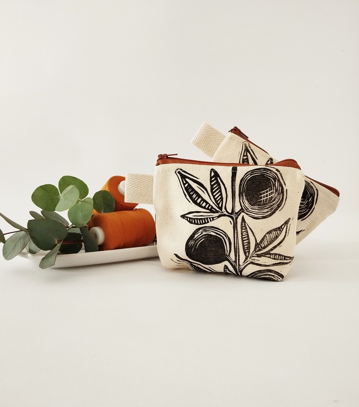 Abstract Flower Cosmetic Purse