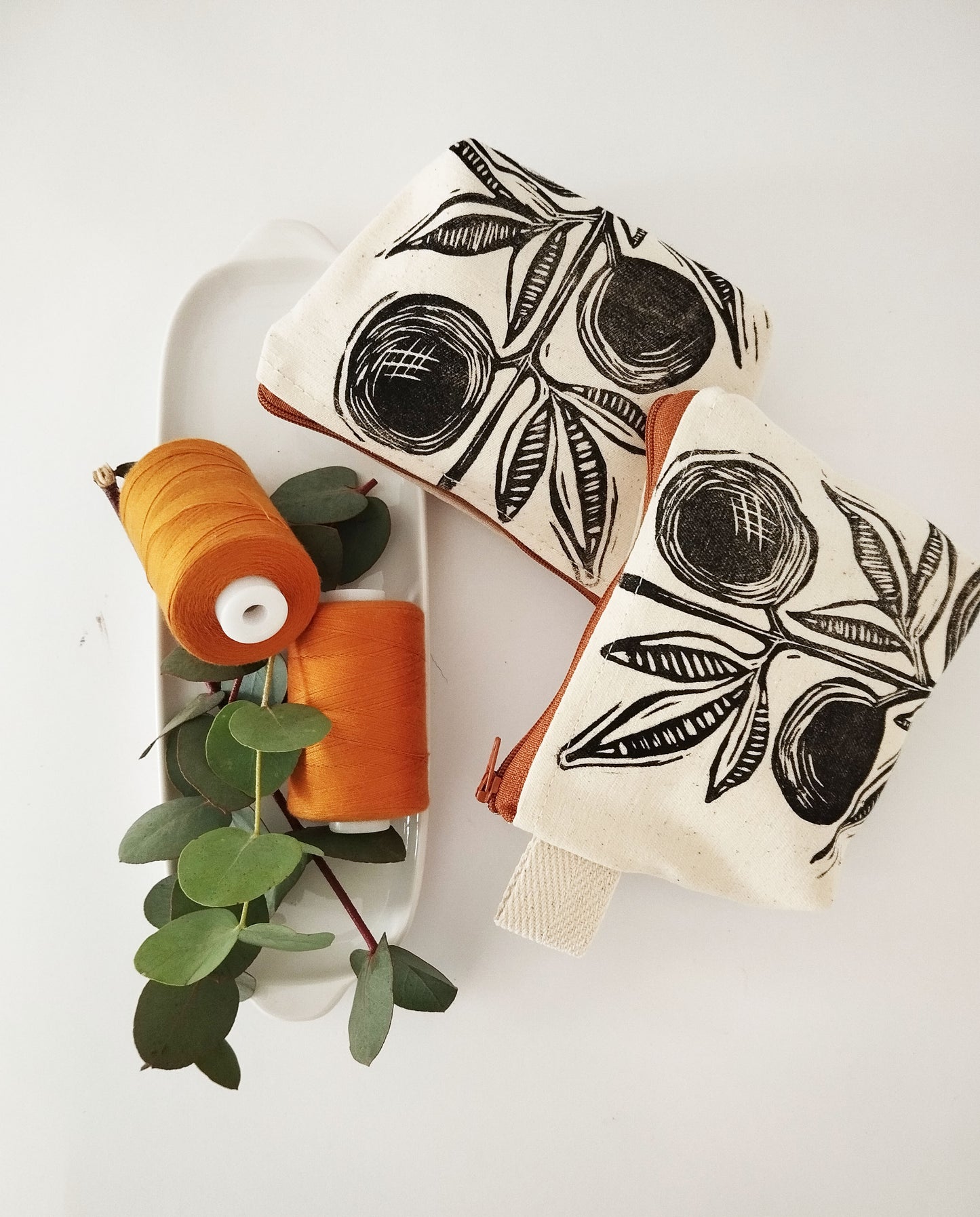 Abstract Flower Cosmetic Purse