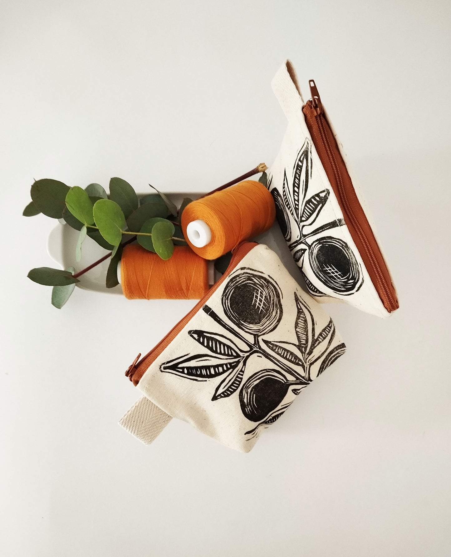 Abstract Flower Cosmetic Purse