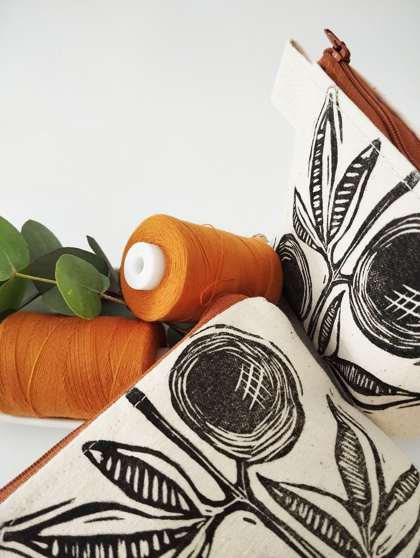 Abstract Flower Cosmetic Purse