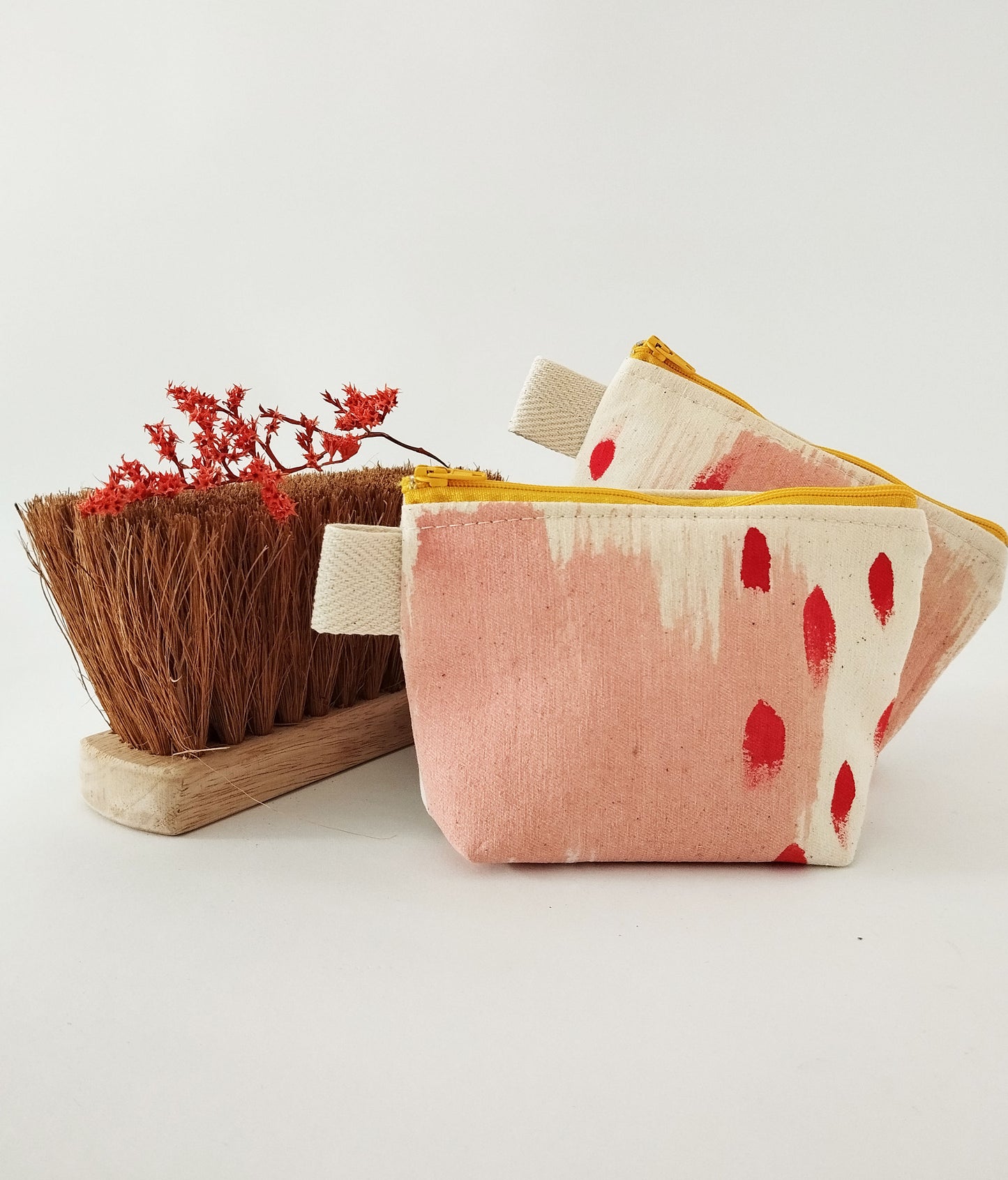 Pink Brushstroke Zipper Pouch