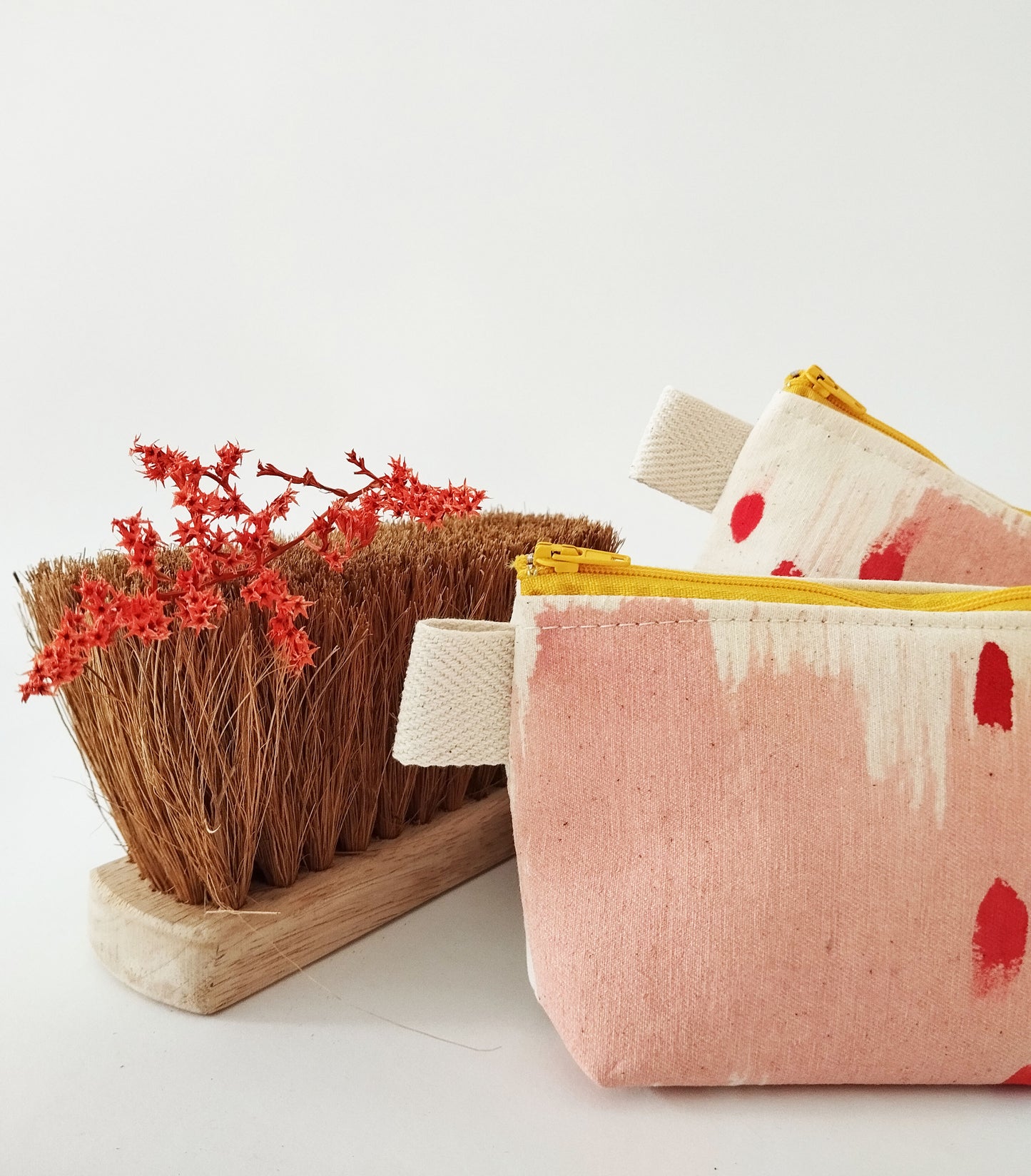 Pink Brushstroke Zipper Pouch