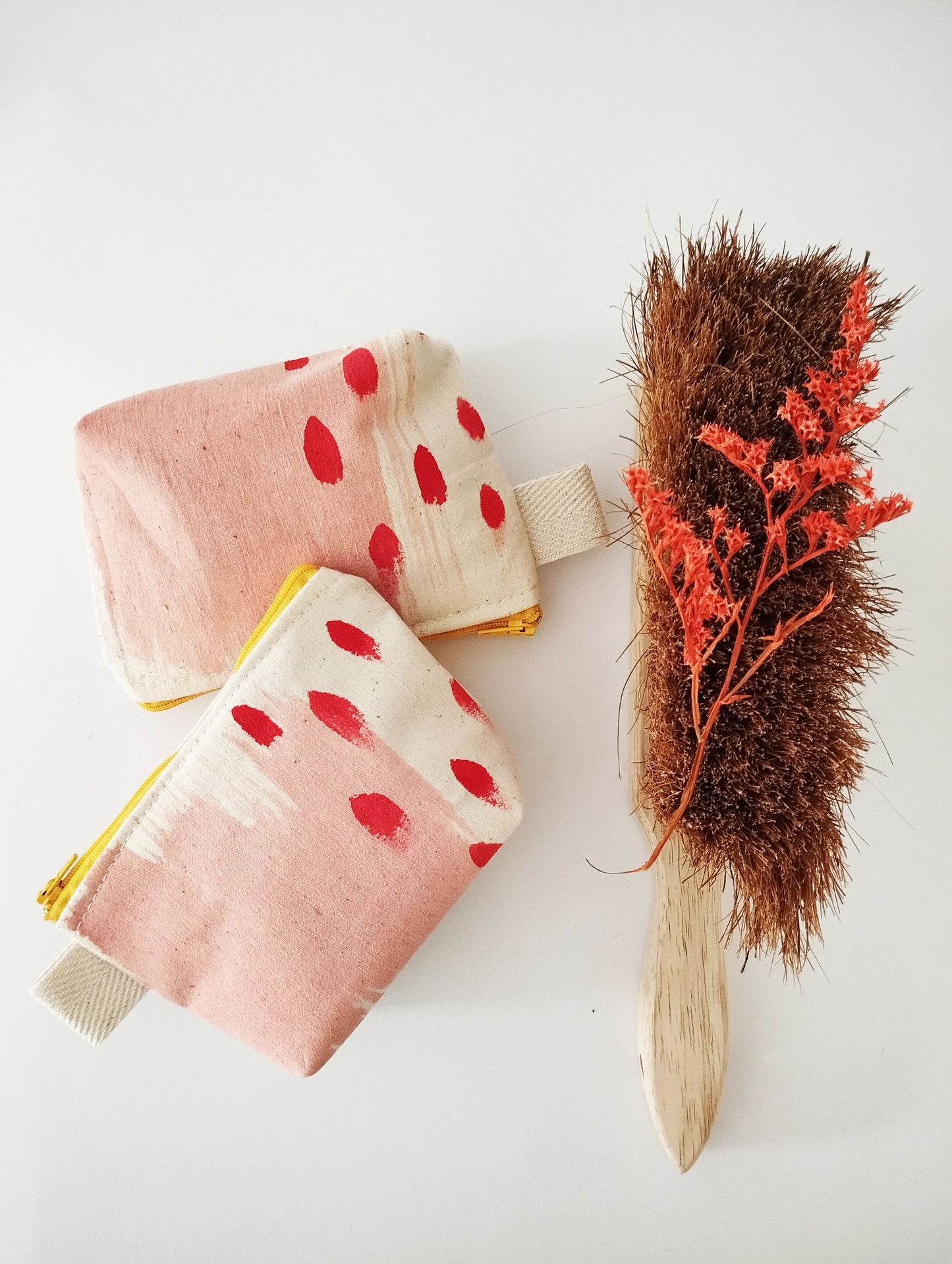 Pink Brushstroke Zipper Pouch