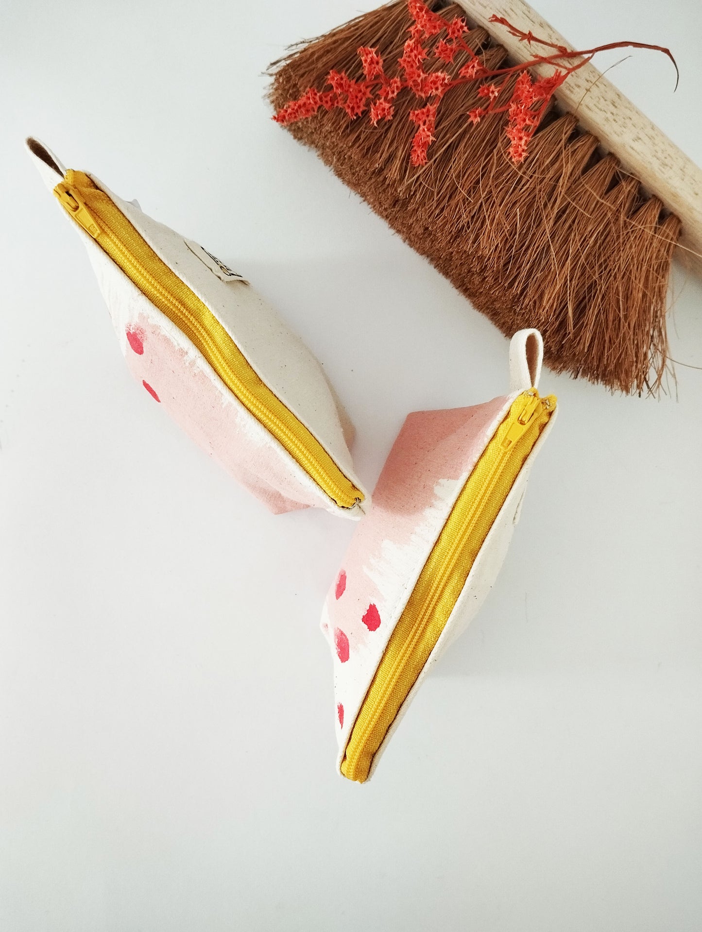 Pink Brushstroke Zipper Pouch