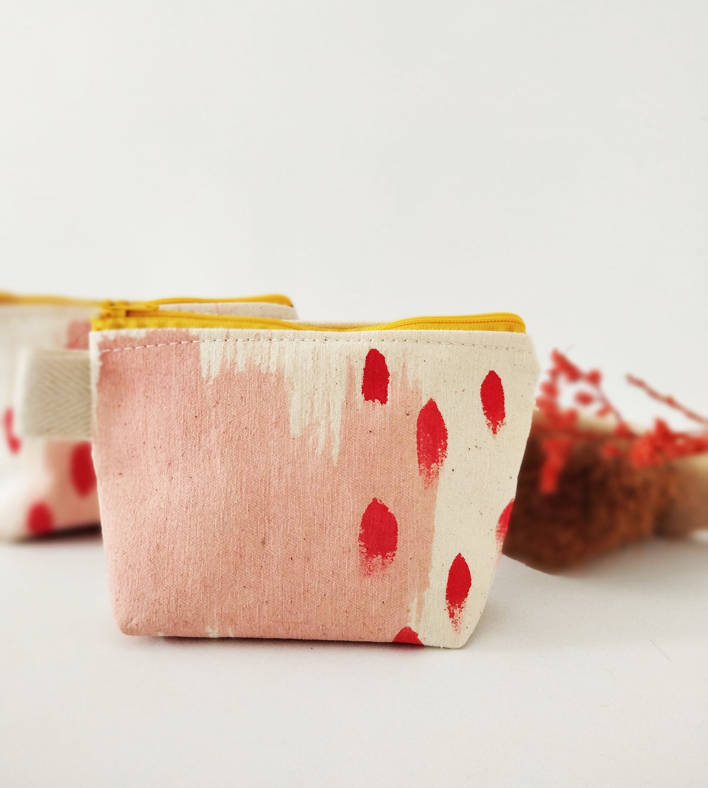 Pink Brushstroke Zipper Pouch