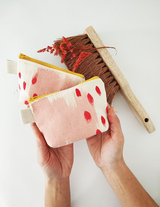 Pink Brushstroke Zipper Pouch