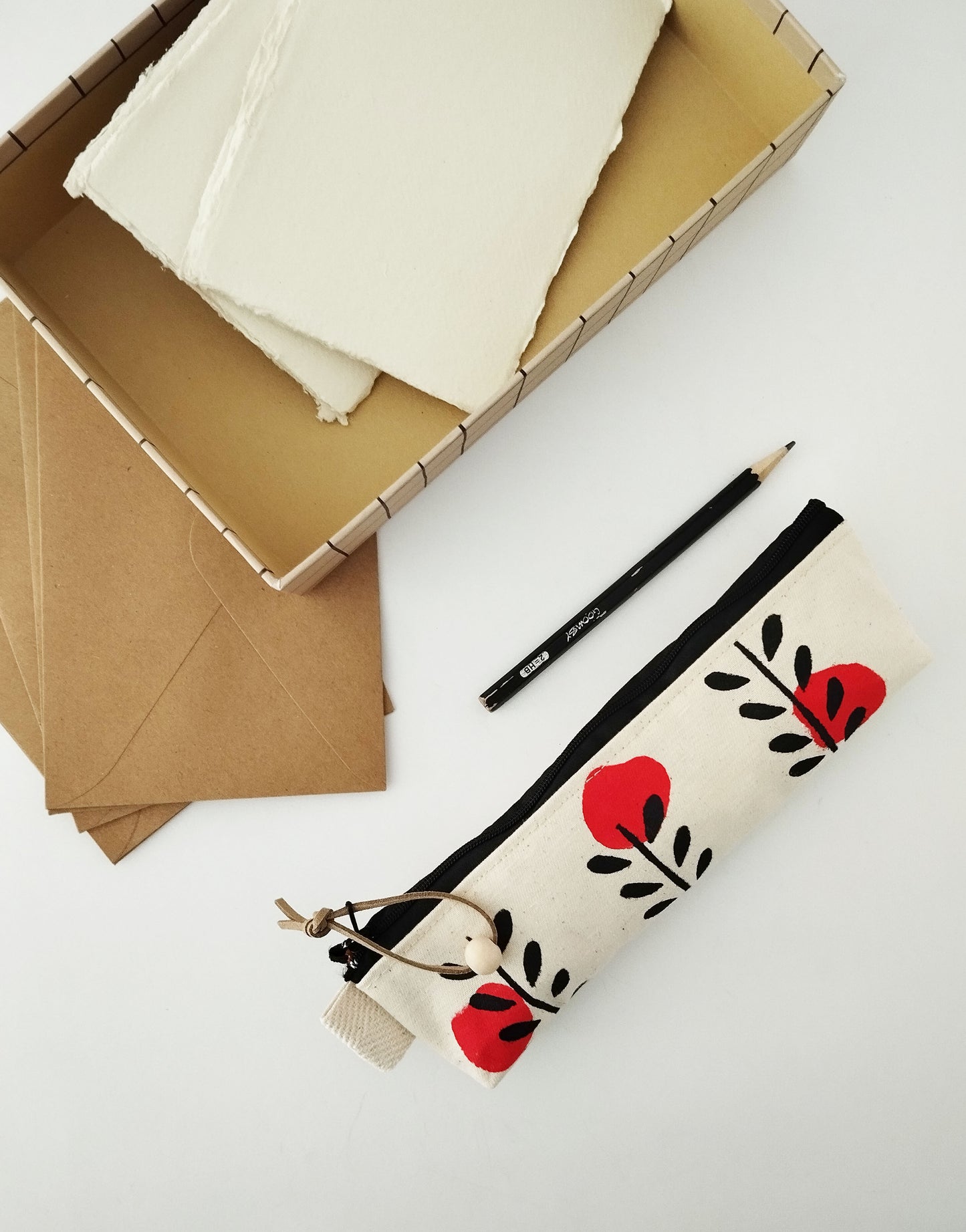 Scandi Flower Pencil Pouch
