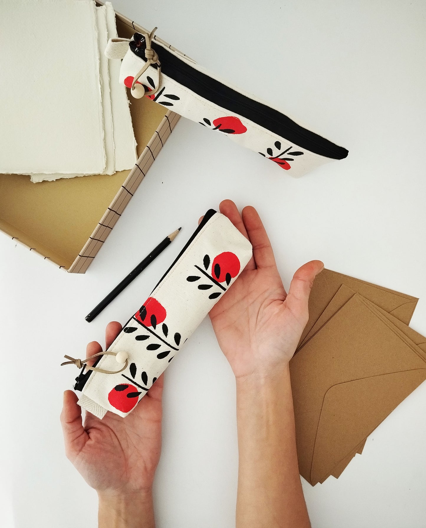 Scandi Flower Pencil Pouch