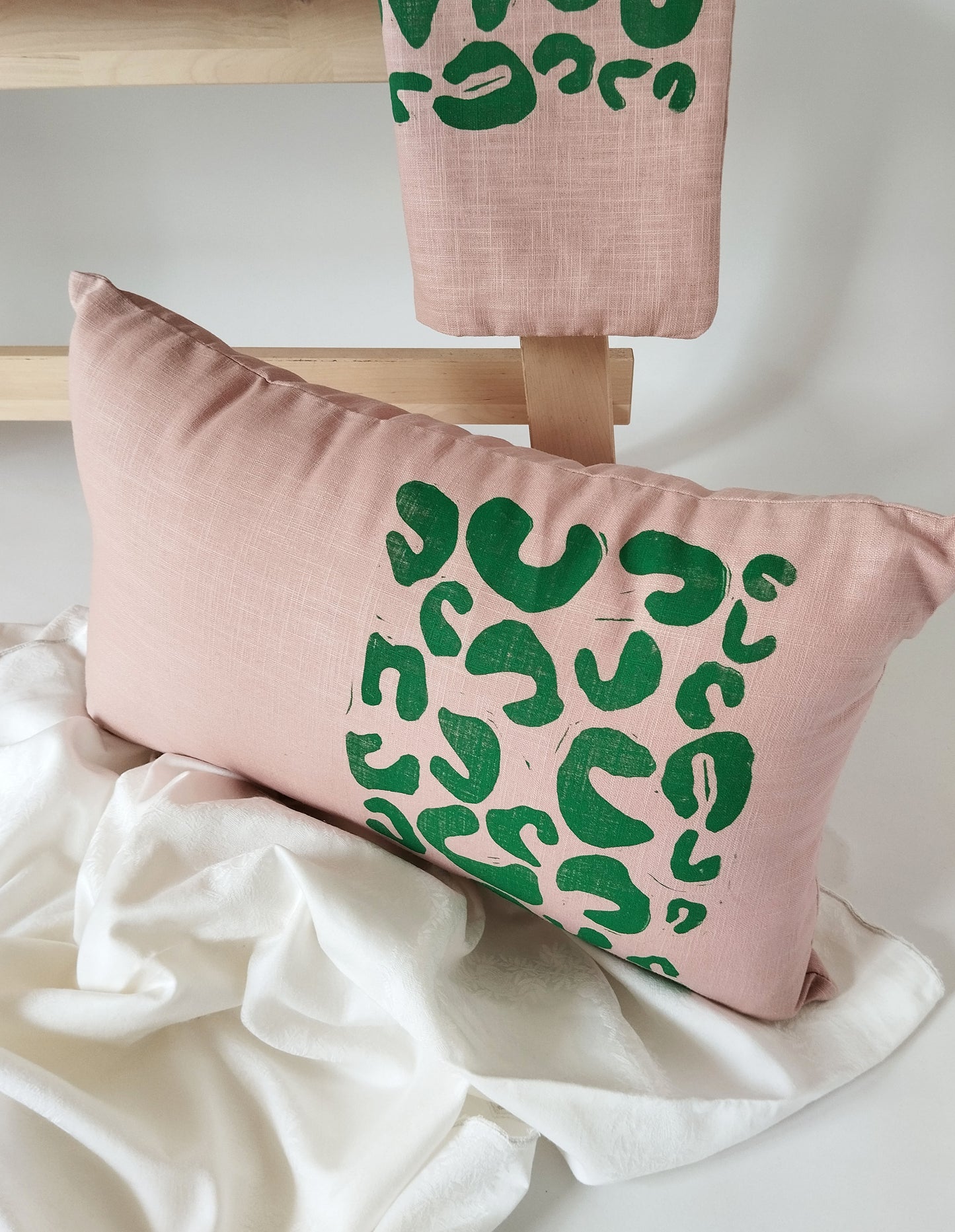Colorful Animal Print Linen Pillow