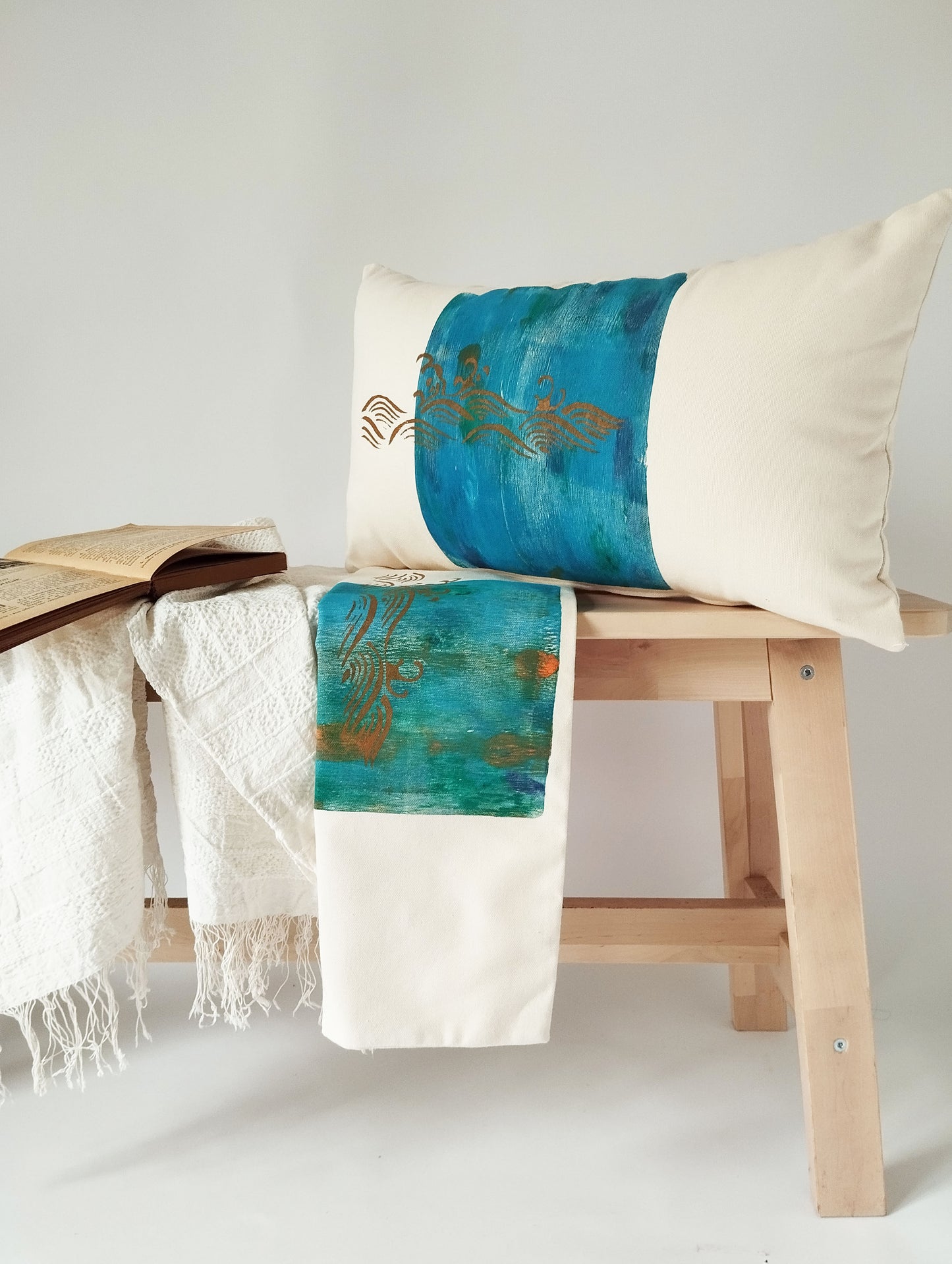 Japanese Wave Inspired Cushion