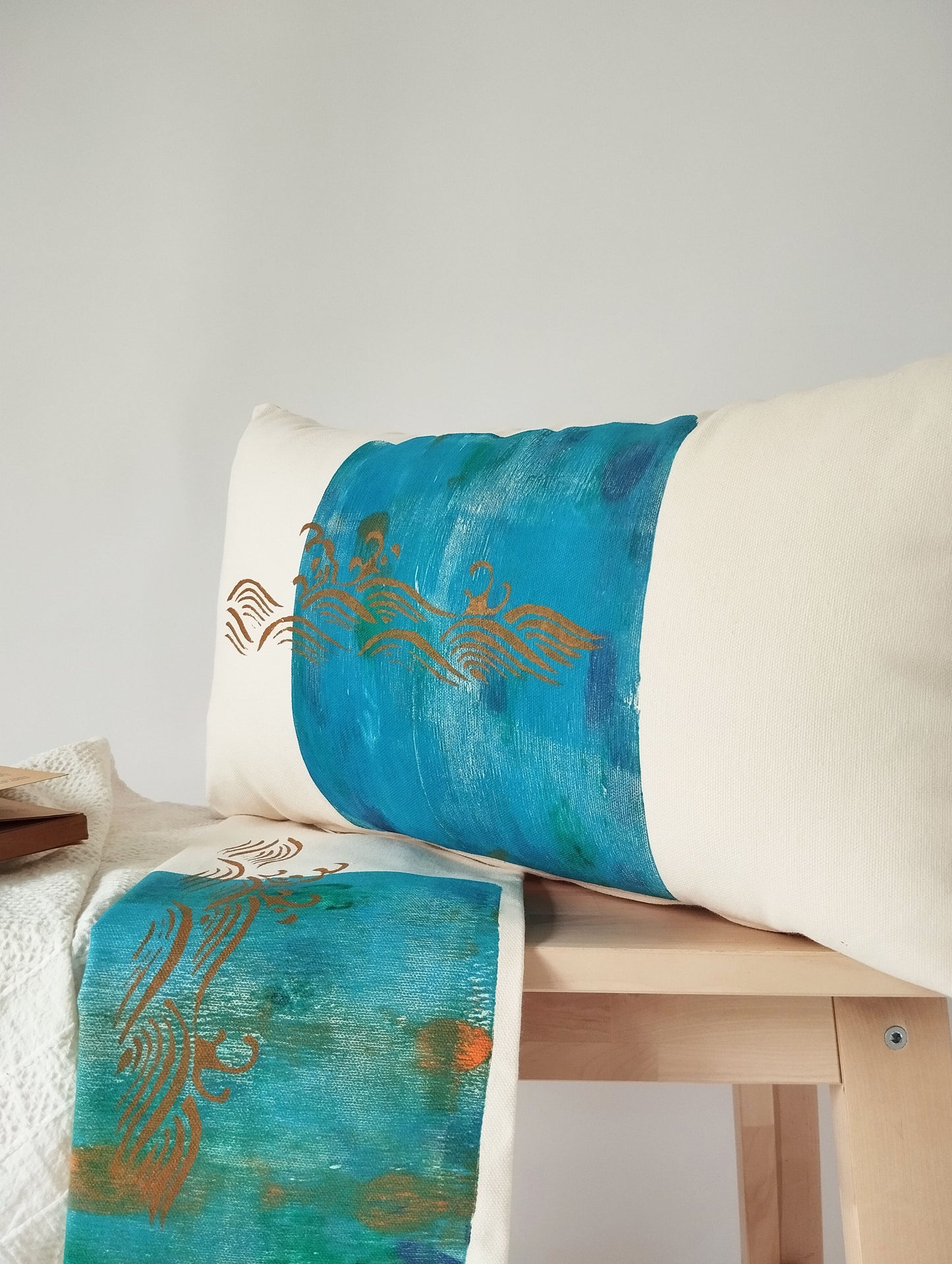 Japanese Wave Inspired Cushion