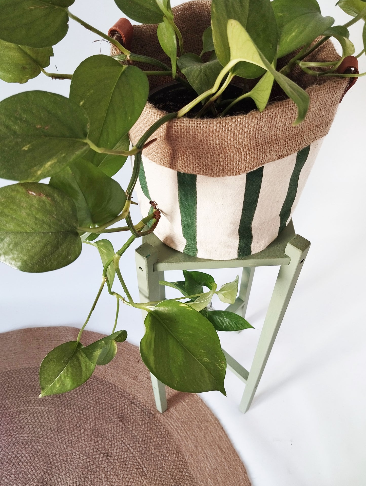Medium Striped Indoor Planter