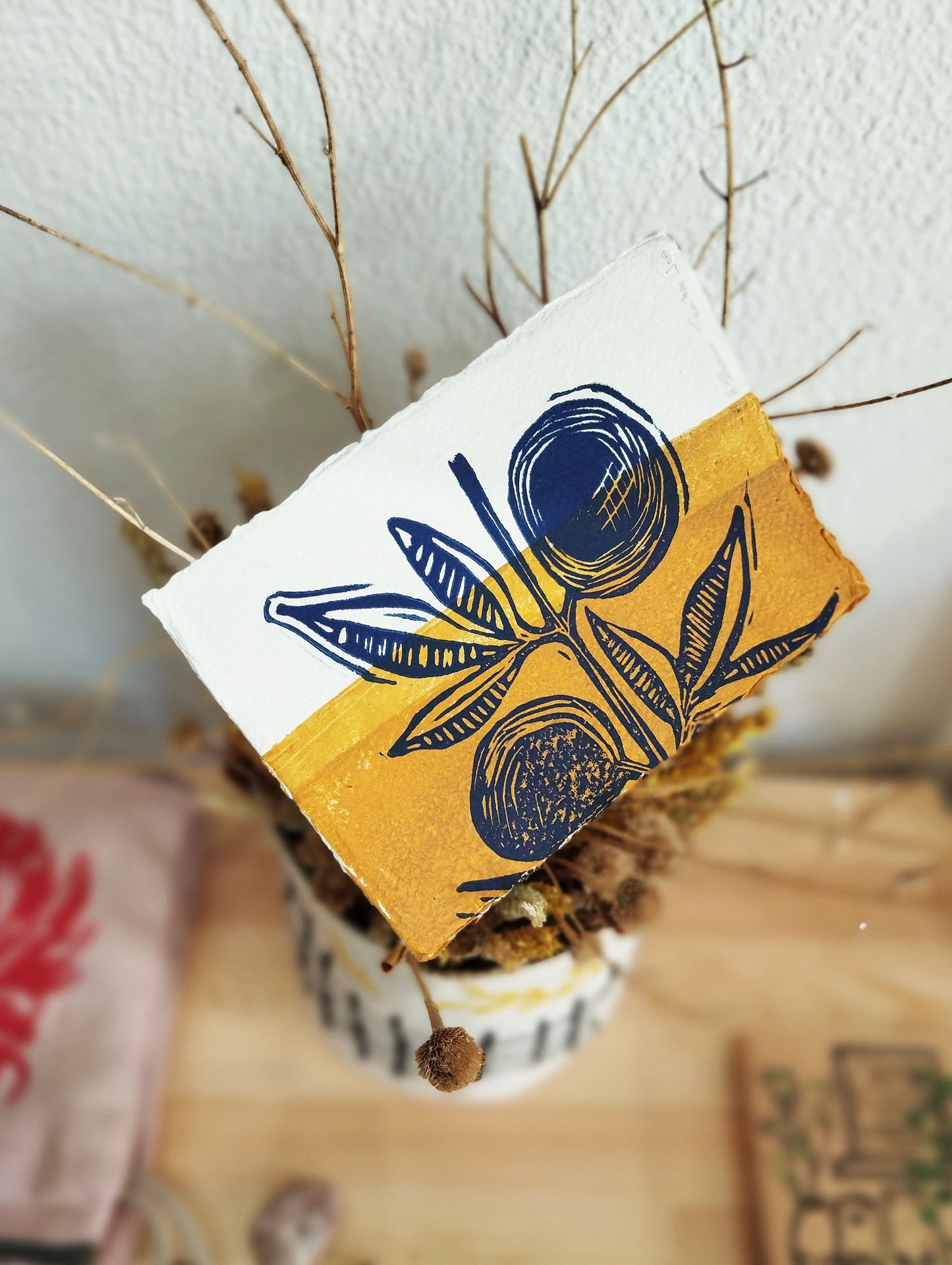 Original Handmade Linoprint 'The Crop'