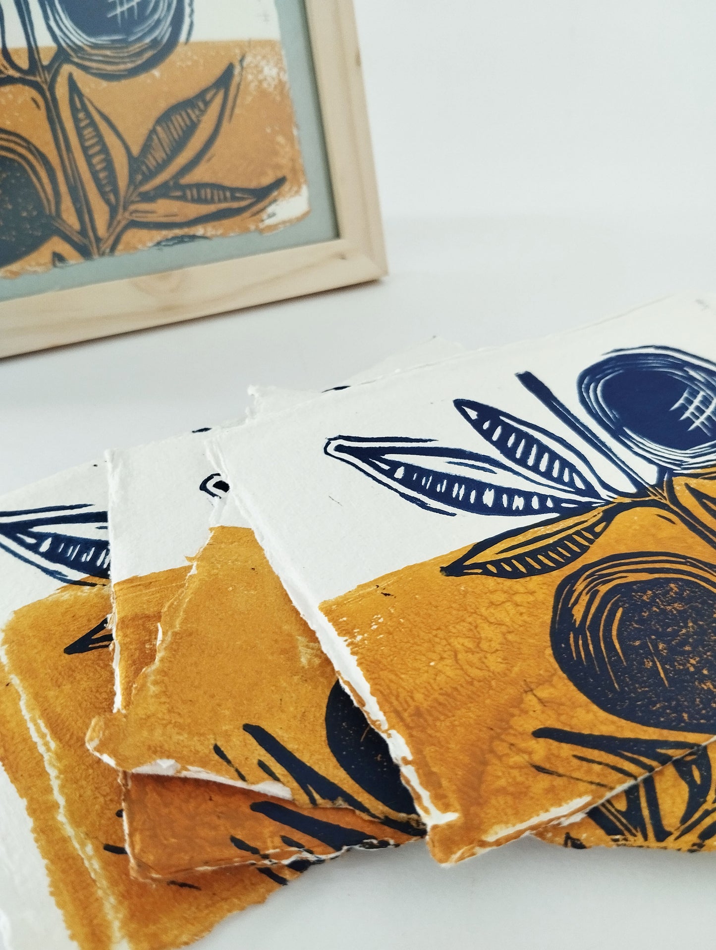Original Handmade Linoprint 'The Crop'