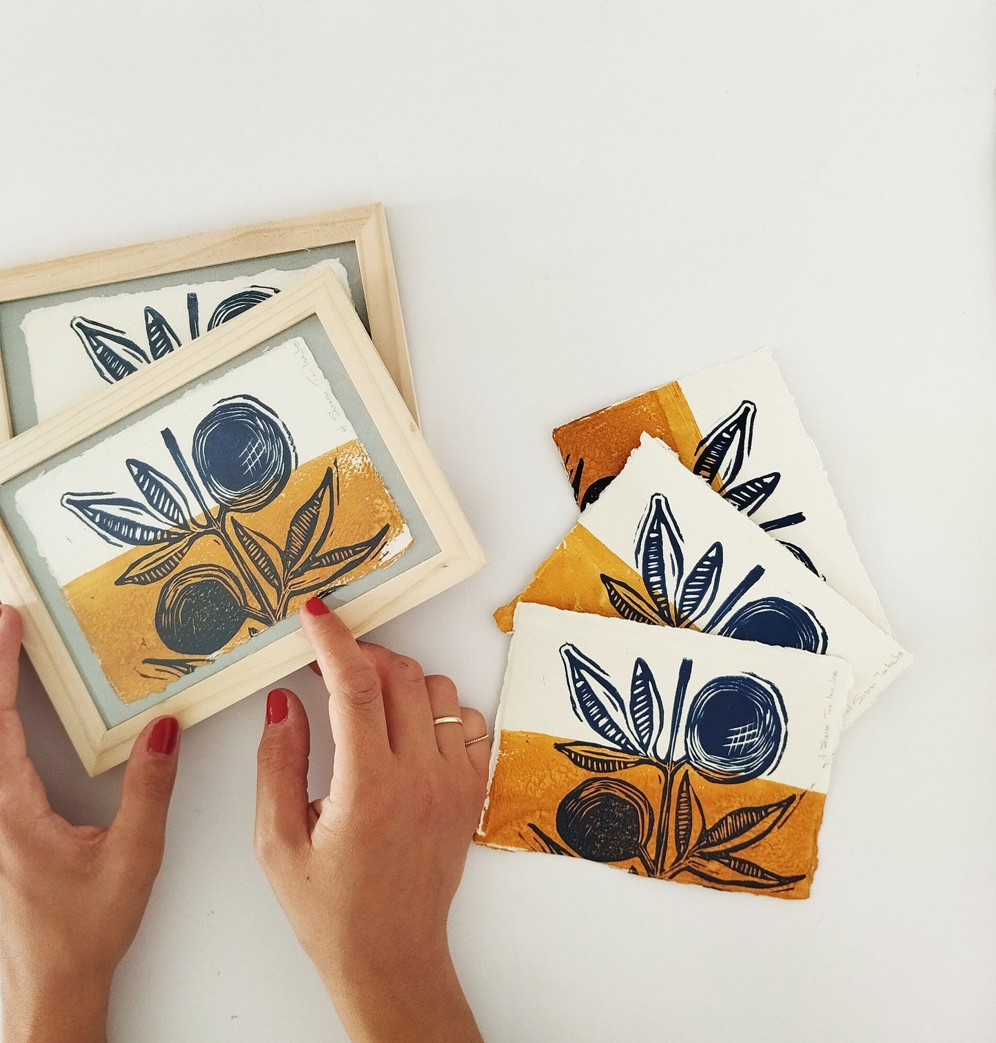 Original Handmade Linoprint 'The Crop'