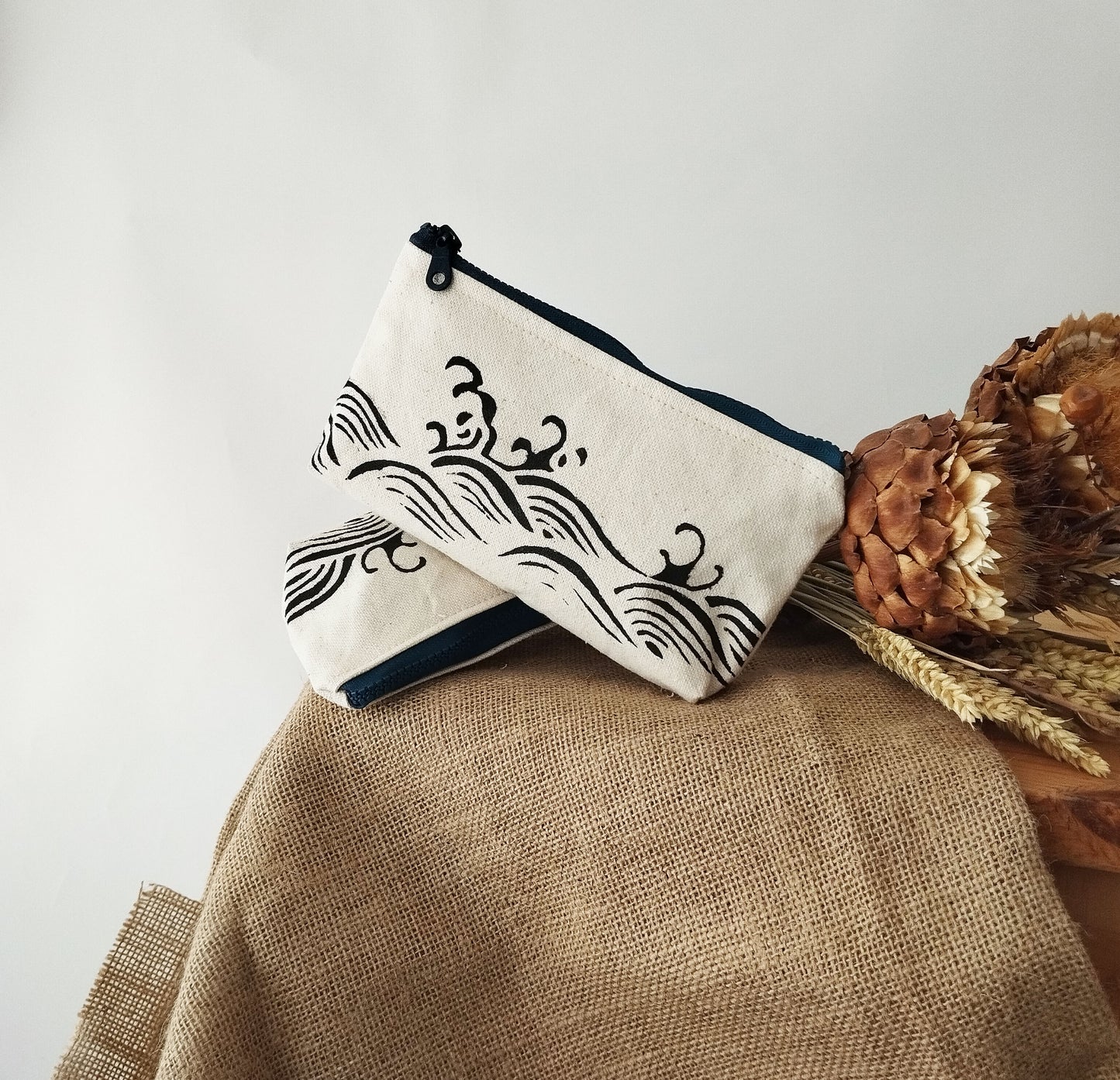Japanese Wave Cosmetic Purse