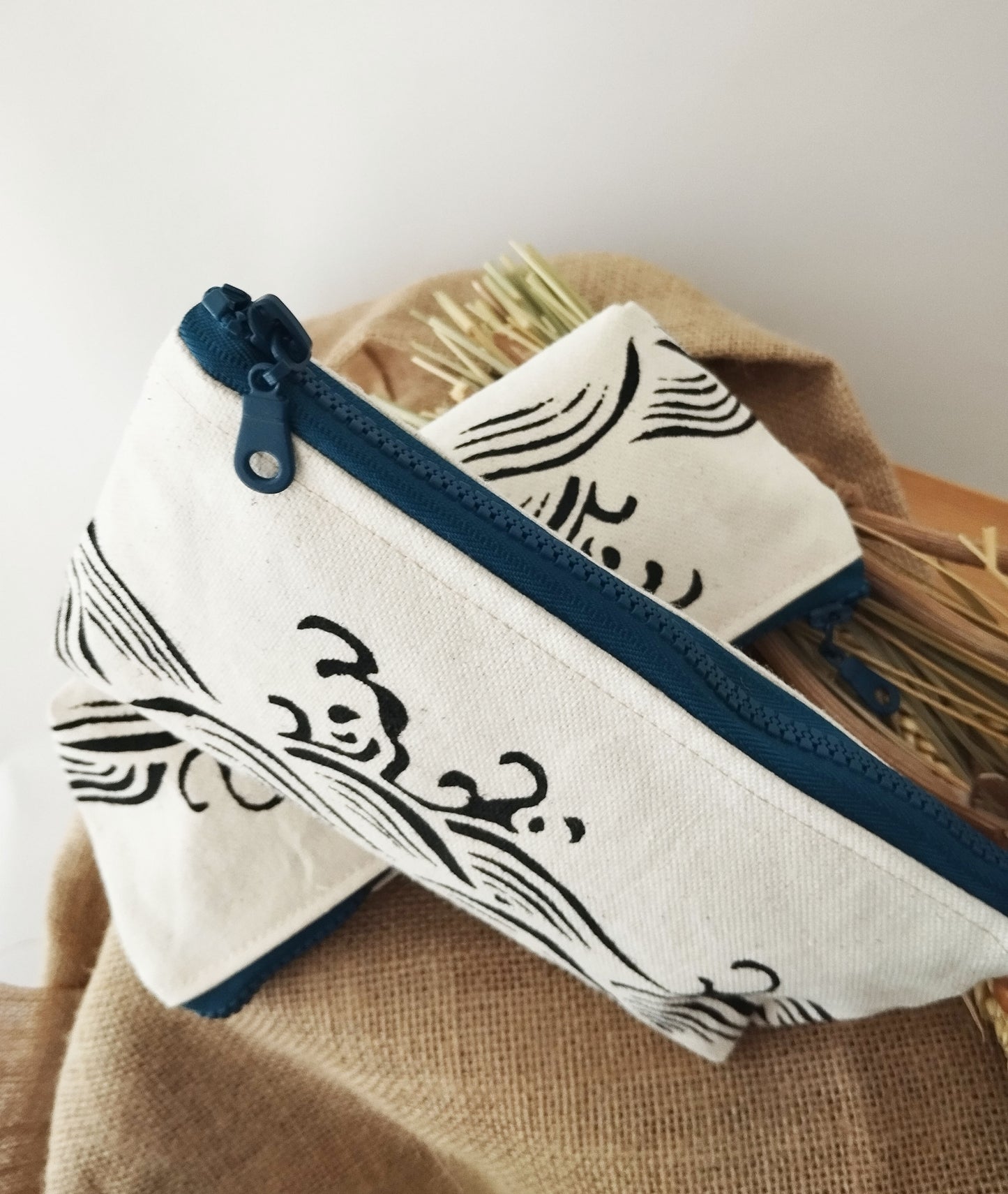 Japanese Wave Cosmetic Purse