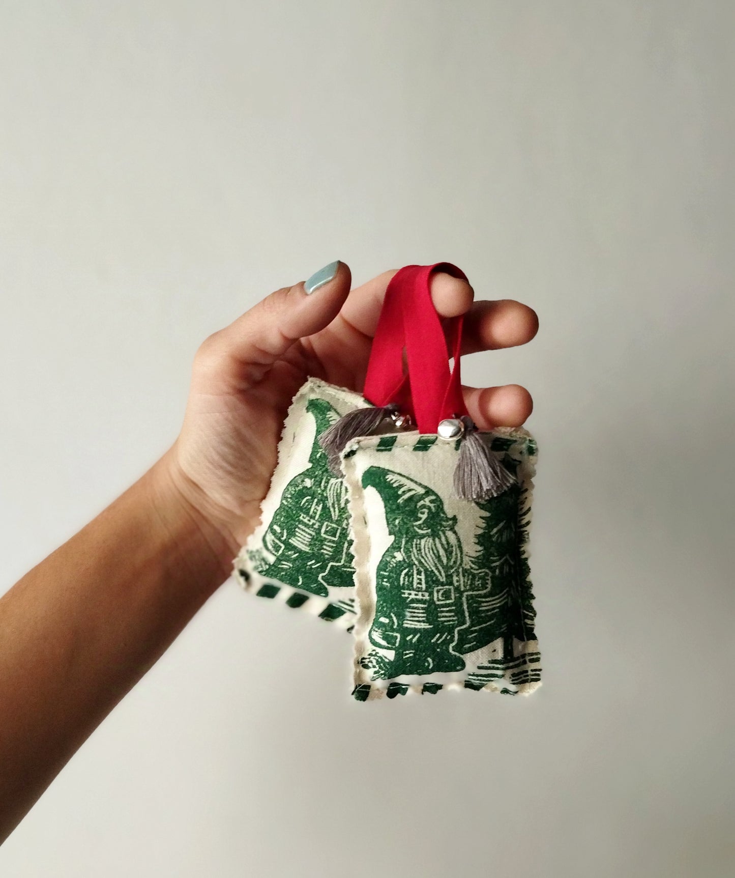 Χειροποίητο Στολίδι Δέντρου με Χαρακτικό Νάνο