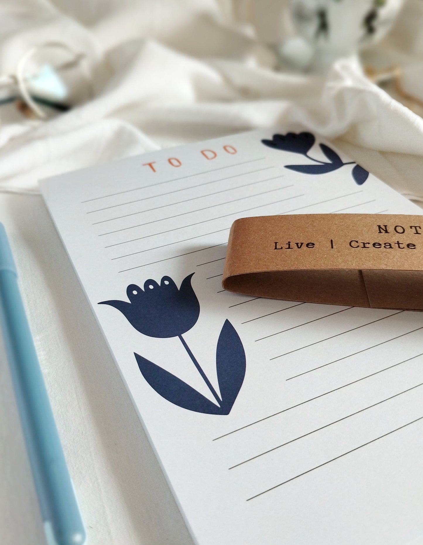 Scandi Winter Flower Notepad