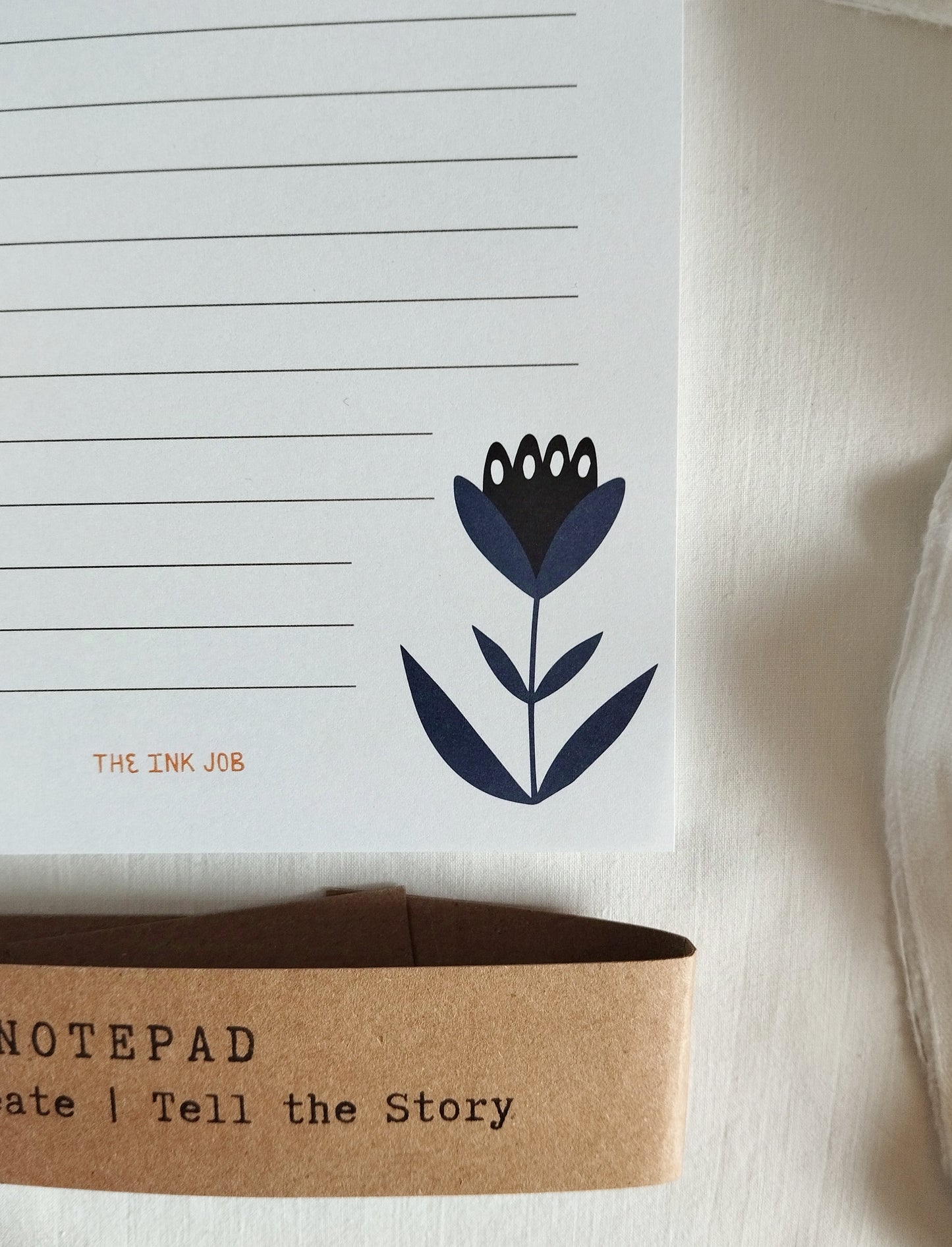 Scandi Winter Flower Notepad