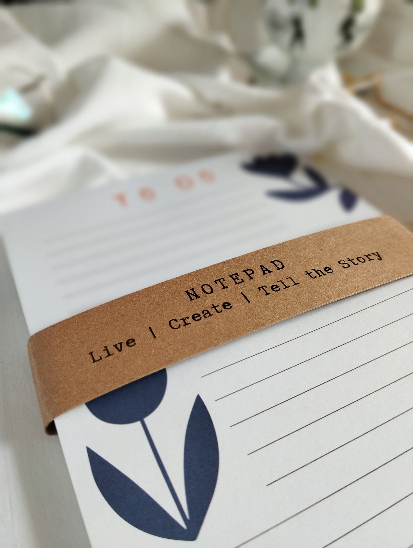 Scandi Winter Flower Notepad