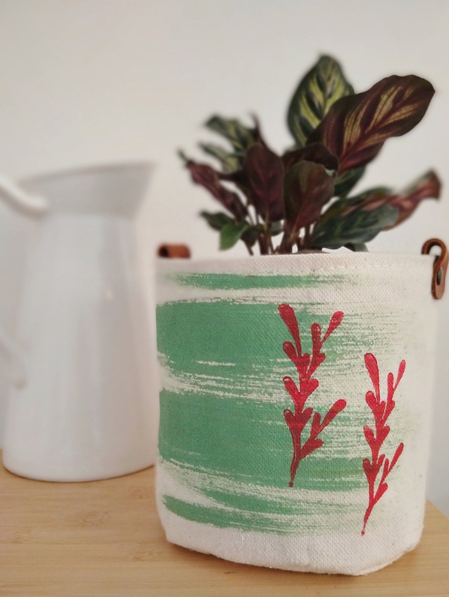 Mint Green Plant Basket