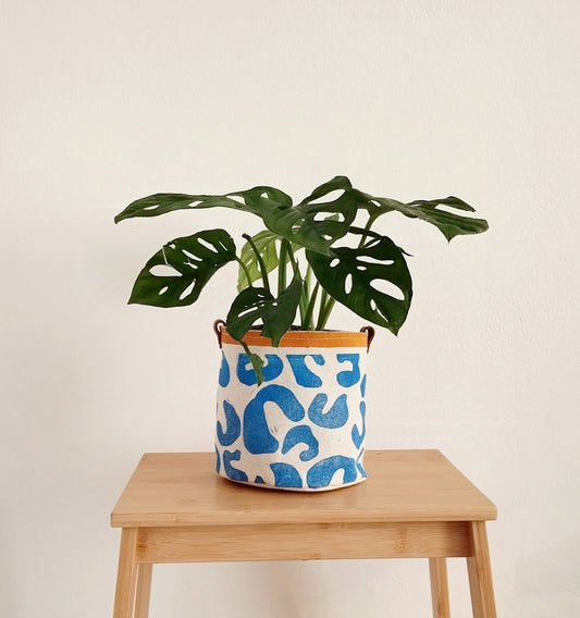 Funky Blue Fabric Planter