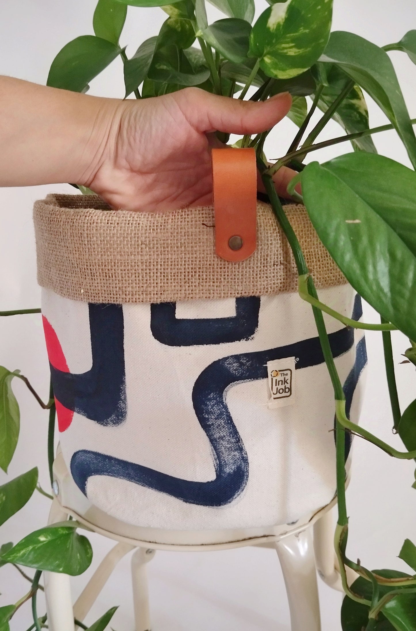 Modern Hand Painted Plant Pot Cover
