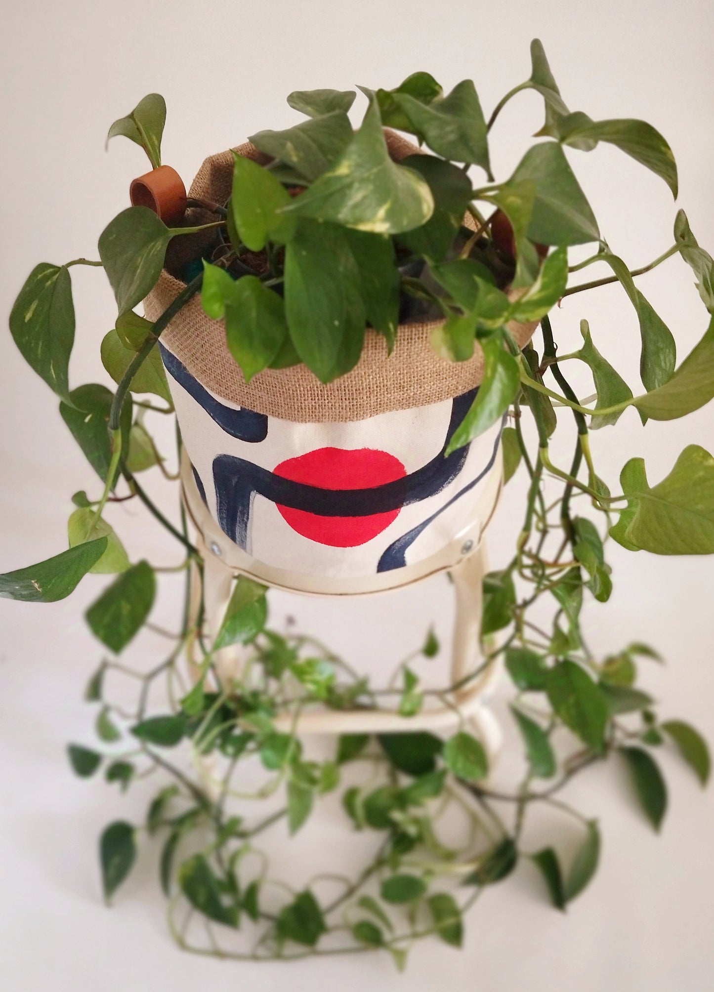 Modern Hand Painted Plant Pot Cover