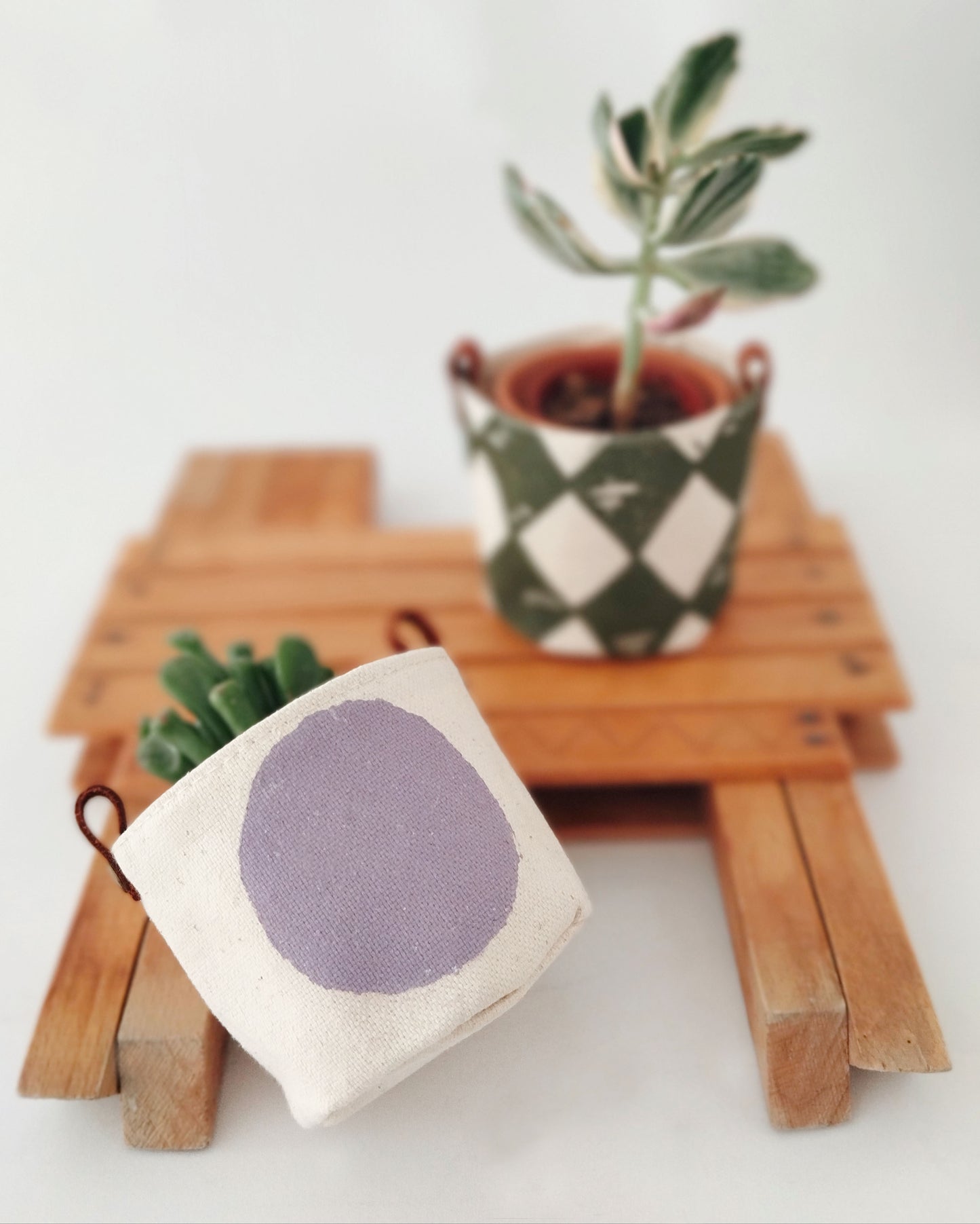 Set of 2 Mini Decorative Planters