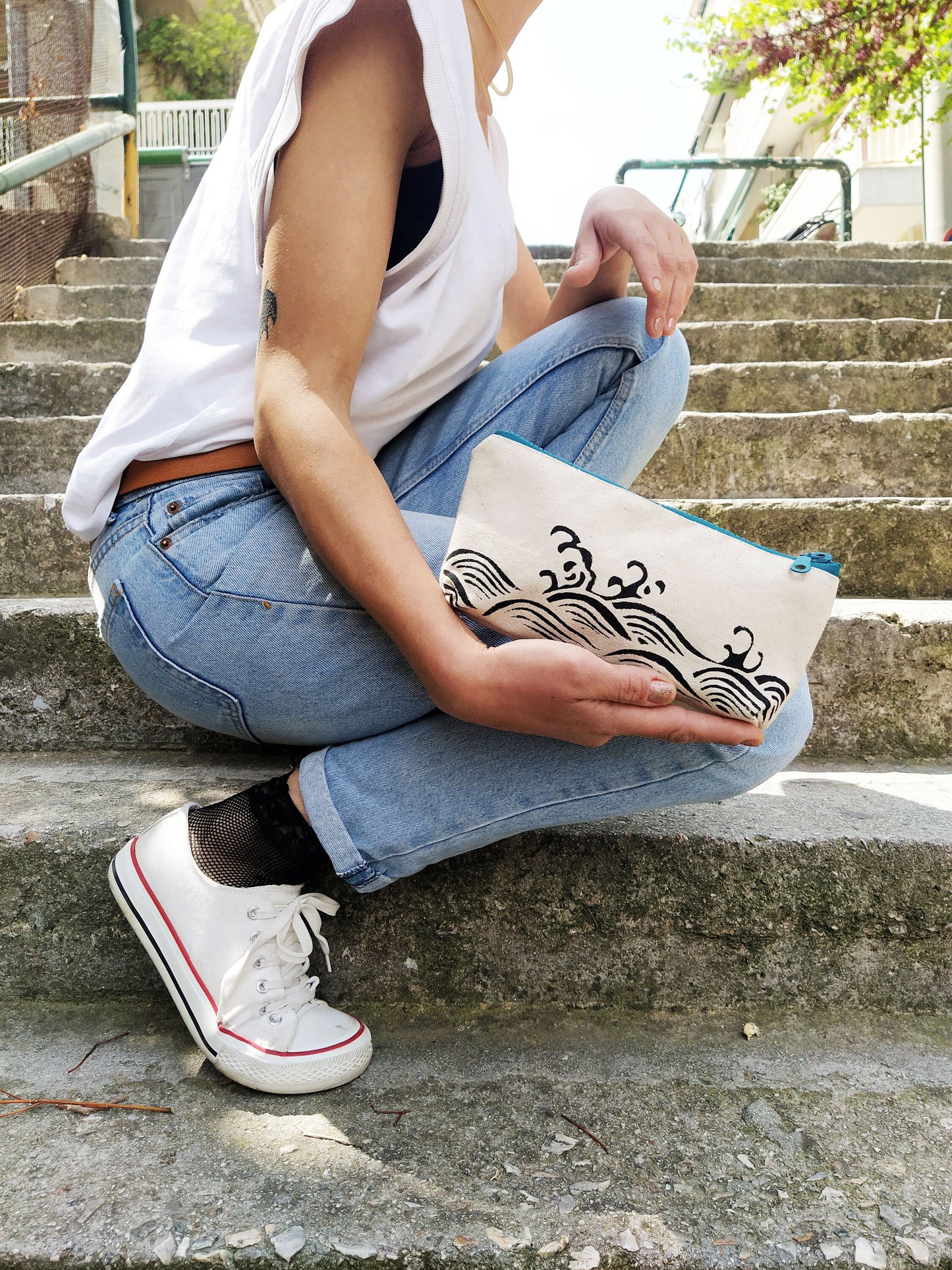 Japanese Wave Cosmetic Purse