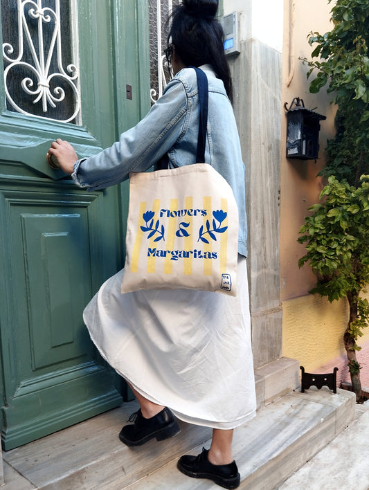 Flowers and Margaritas Tote Bag