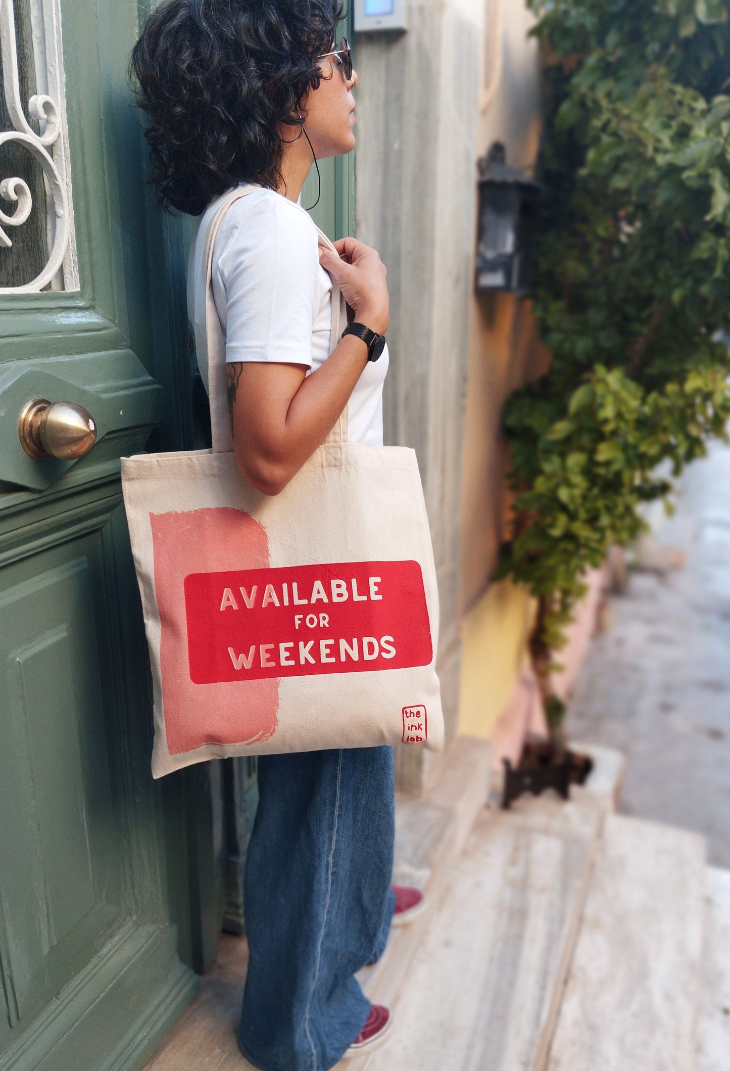 Available for Weekends" Tote Bag