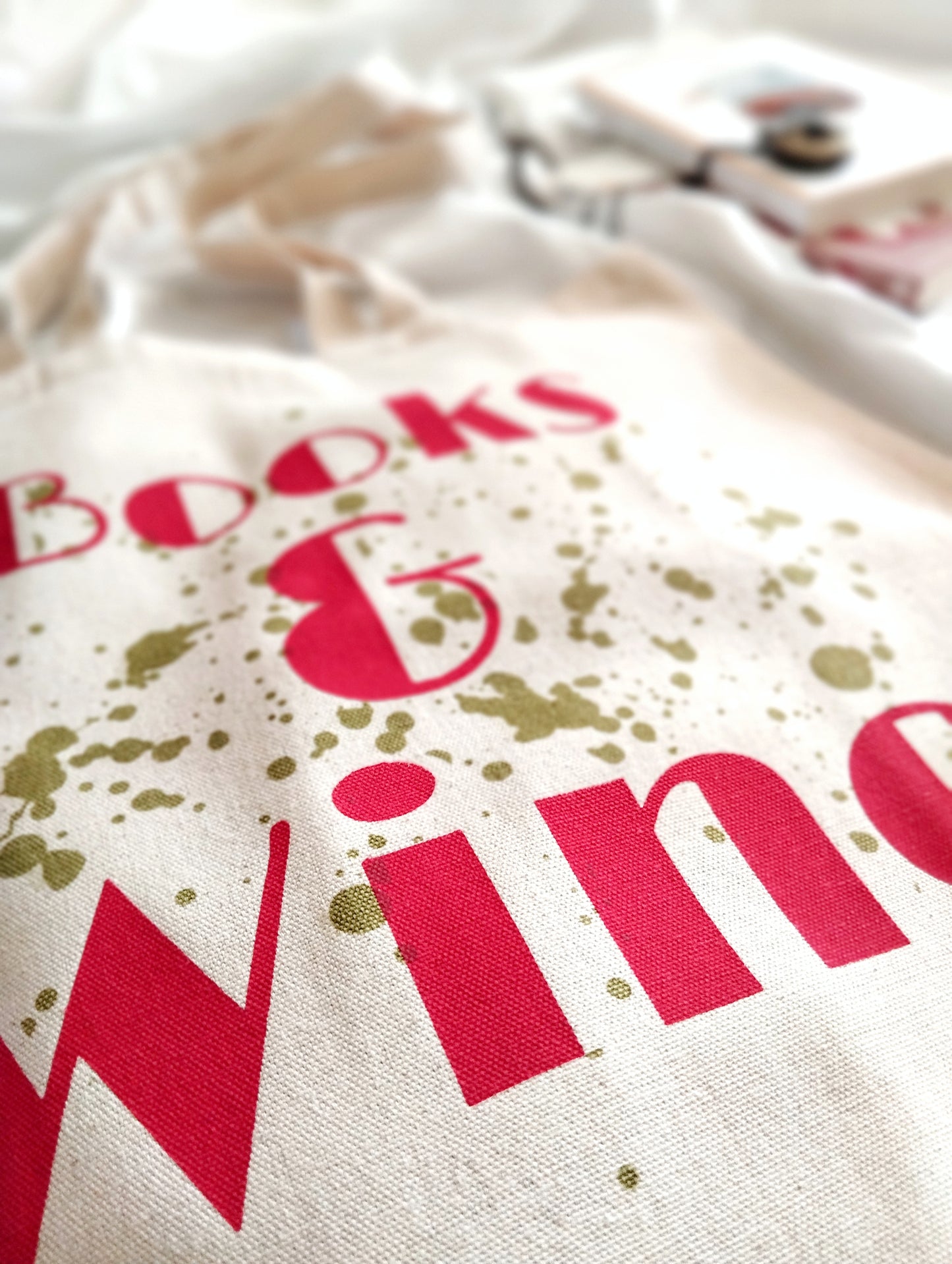 Books and Wine Tote Bag