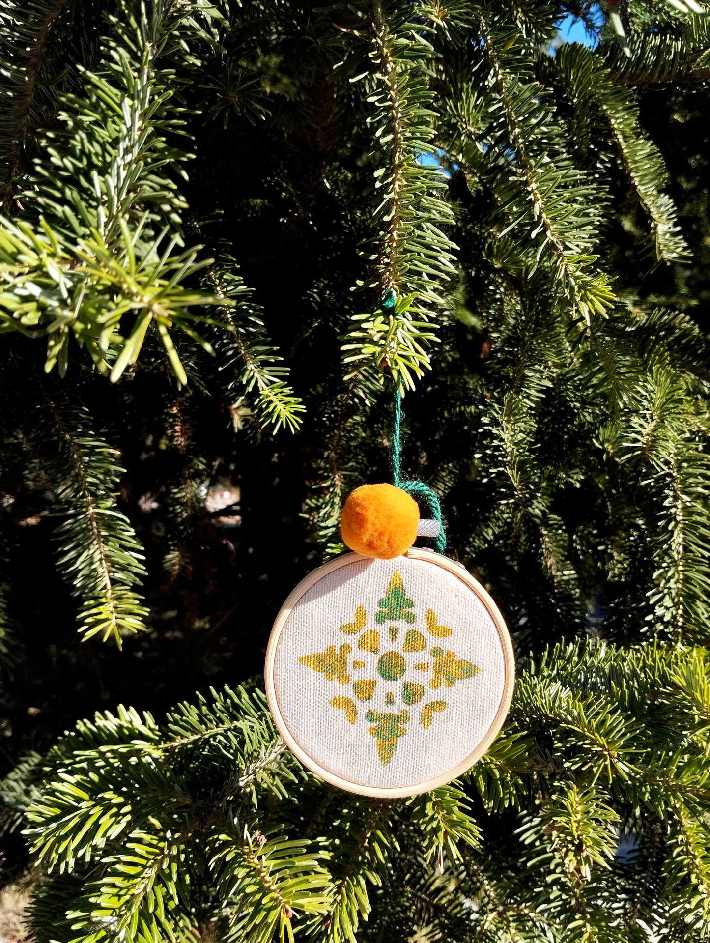 Hand Painted Snowflake Tree Hanging Ornament