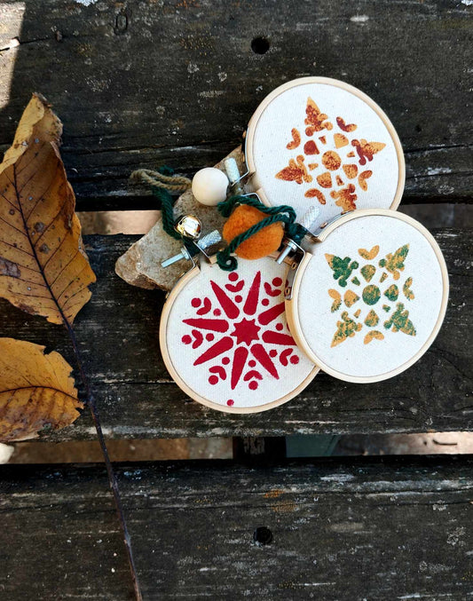 Hand Painted Snowflake Tree Hanging Ornament