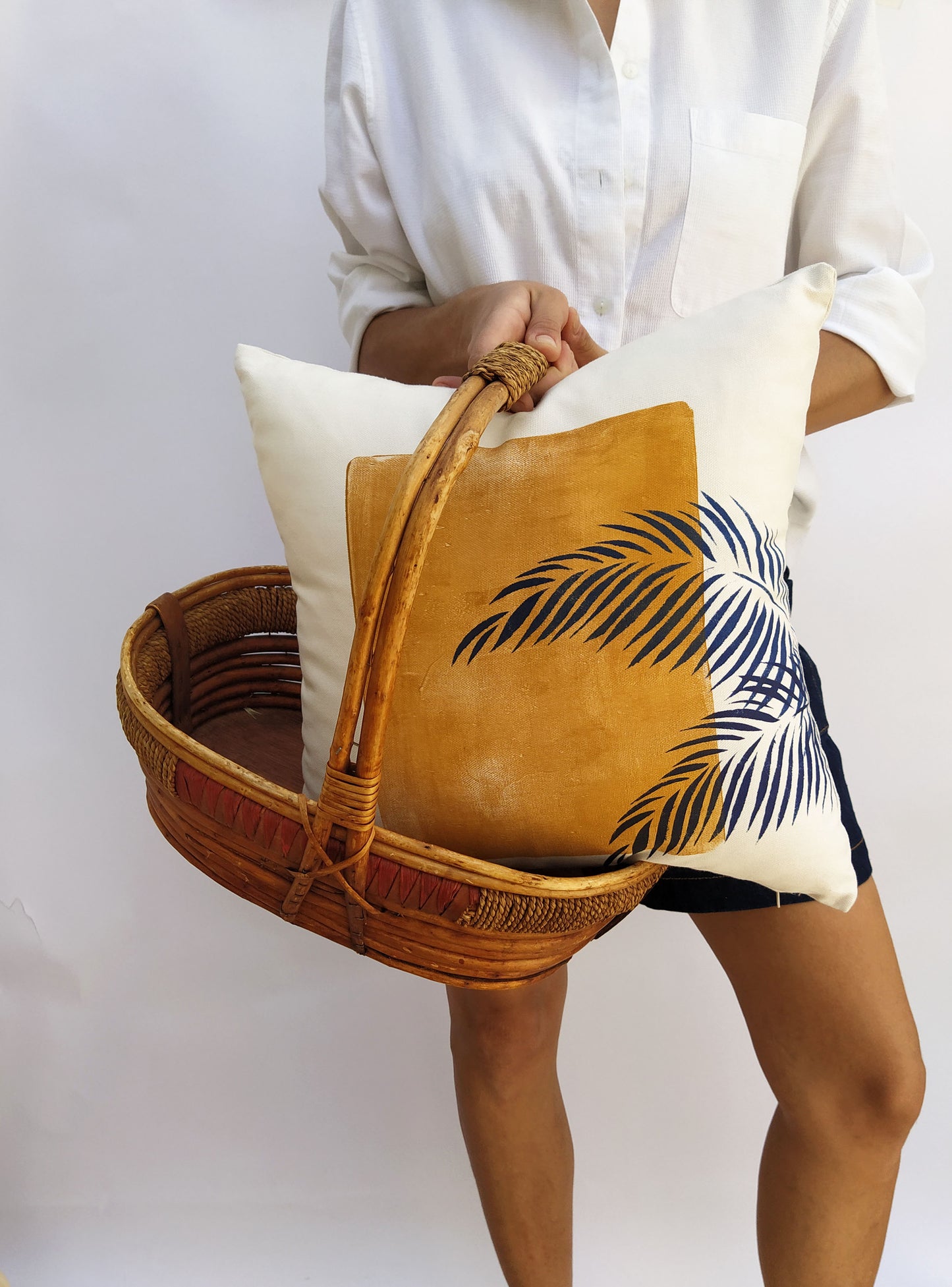 Palm Leaf Decorative Cushion Cover