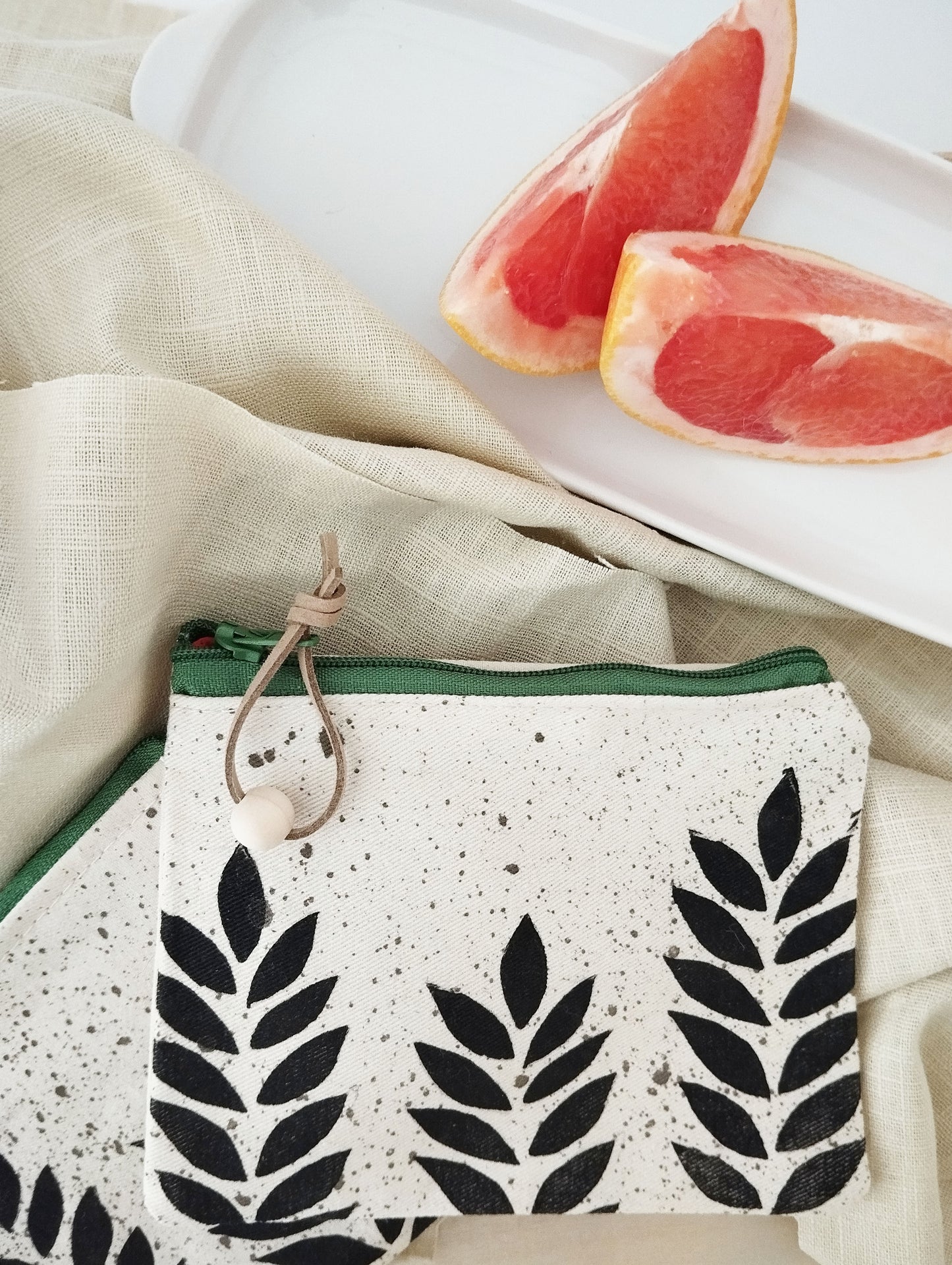 Olive Tree Print Fabric Wallet