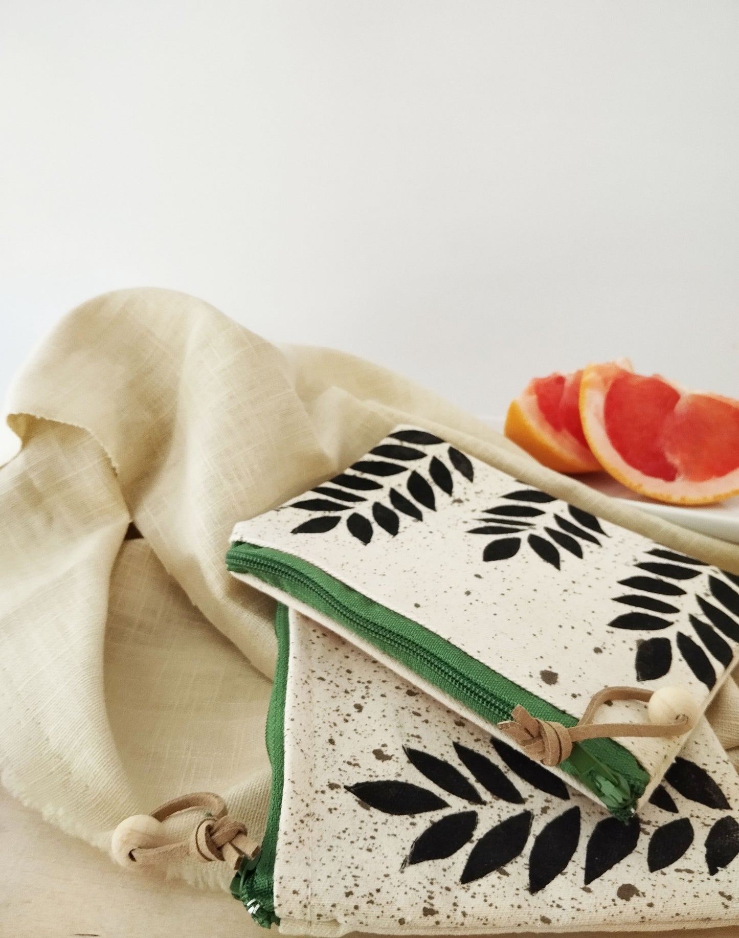 Olive Tree Print Fabric Wallet