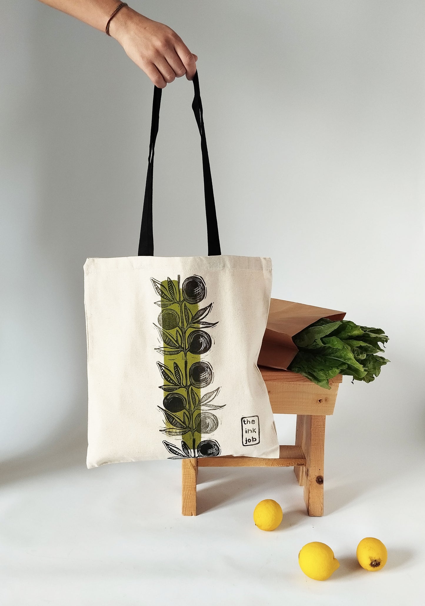 Abstract Flower Bock Printed Tote