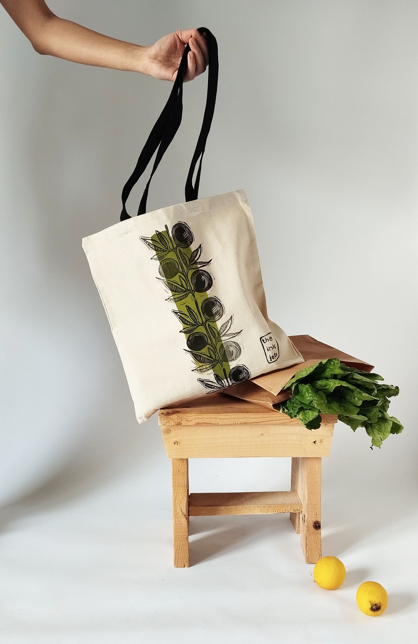 Abstract Flower Bock Printed Tote